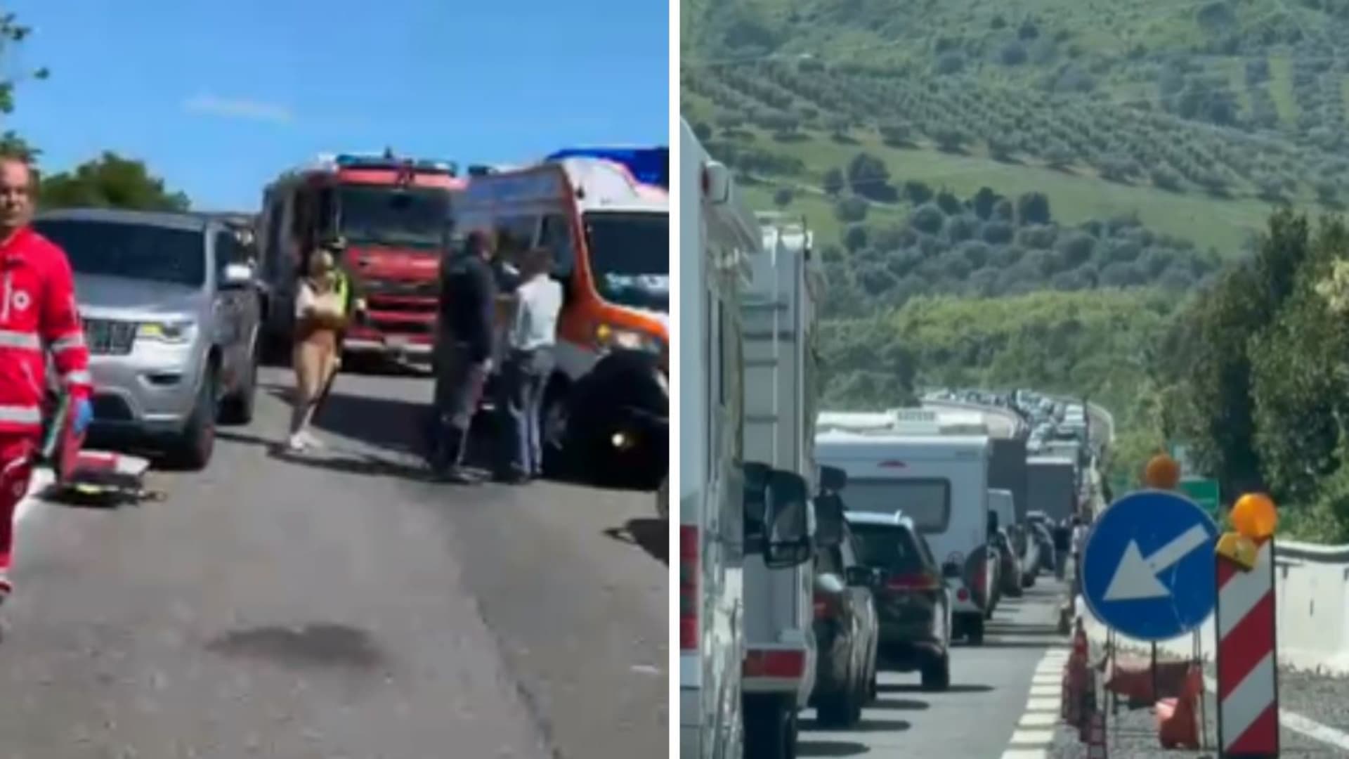 Due immagini dell'incidente