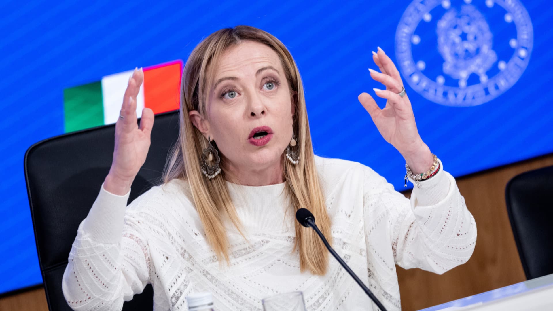 La presidente del Consiglio Giorgia Meloni