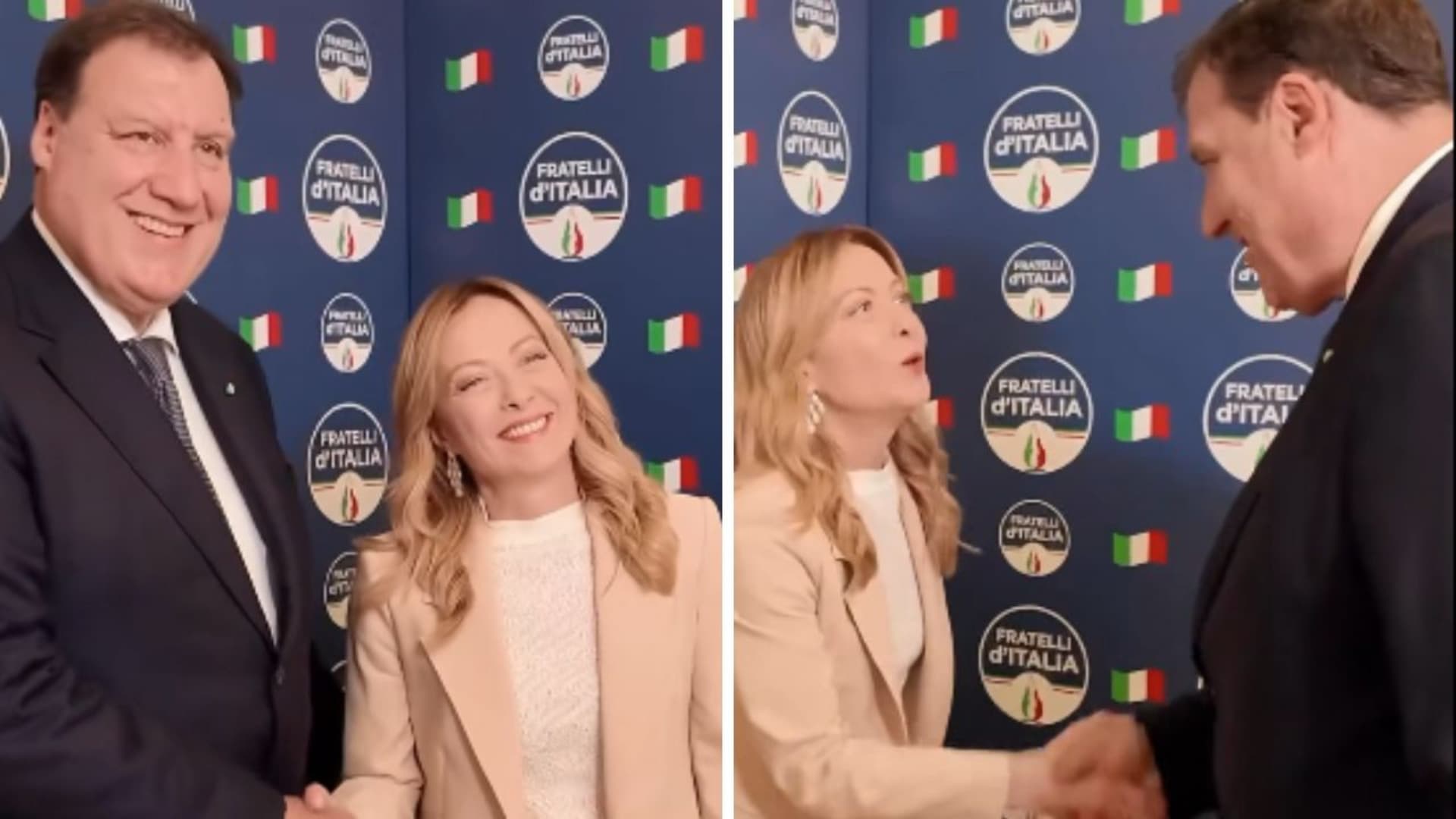 Elezioni ad Avezzano, "blitz" di Alessio Cesareo da Giorgia Meloni: video