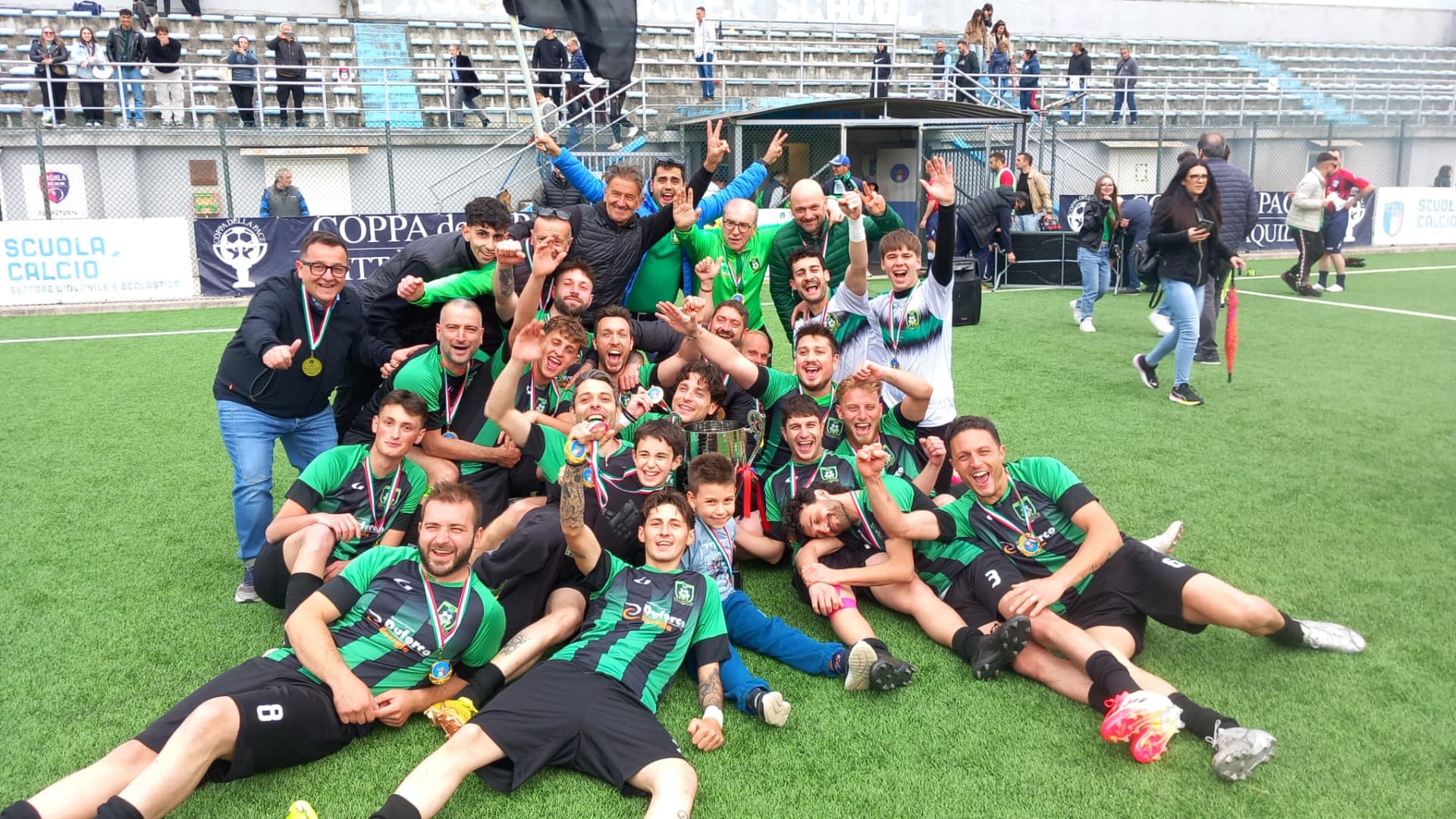 La festa per la vittoria