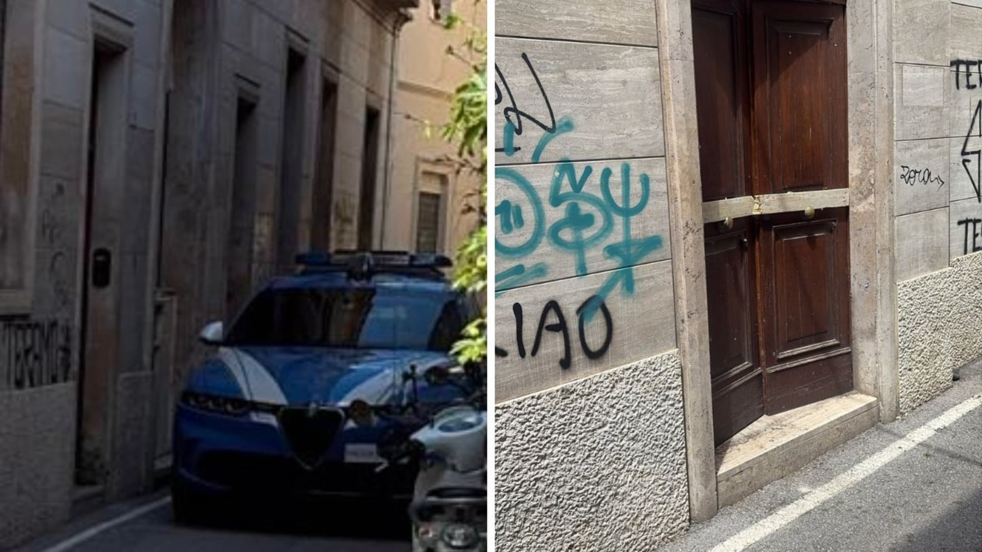 L'intervento della polizia