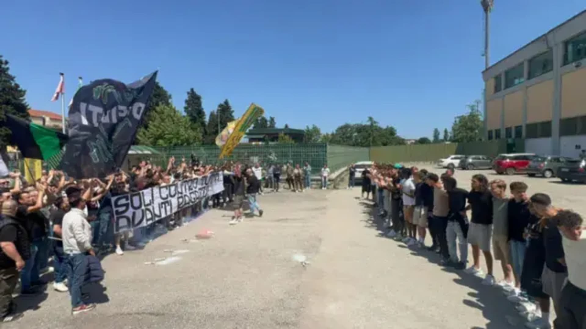 Un incontro dei giorni scorsi fra squadra e tifoseria