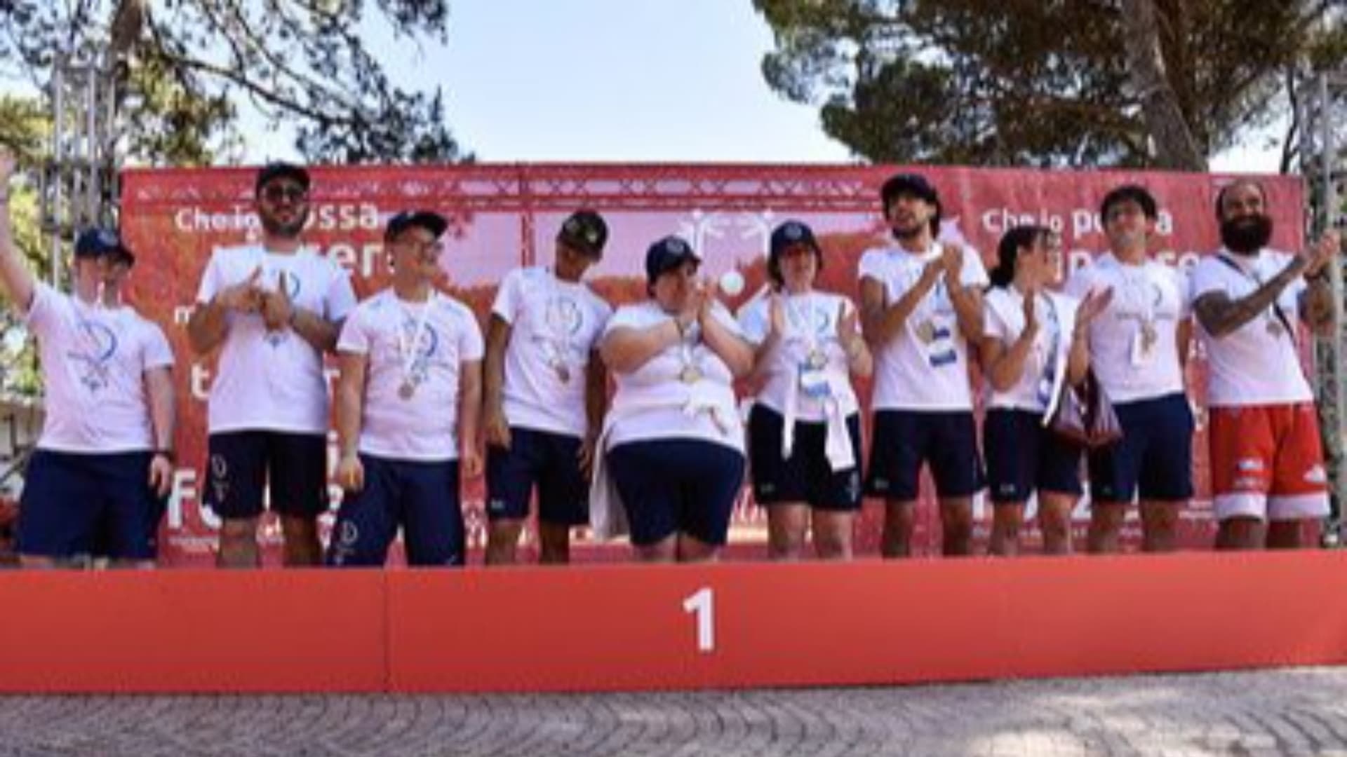La squadra di basket del Team Sport L'Aquila Special Olympics