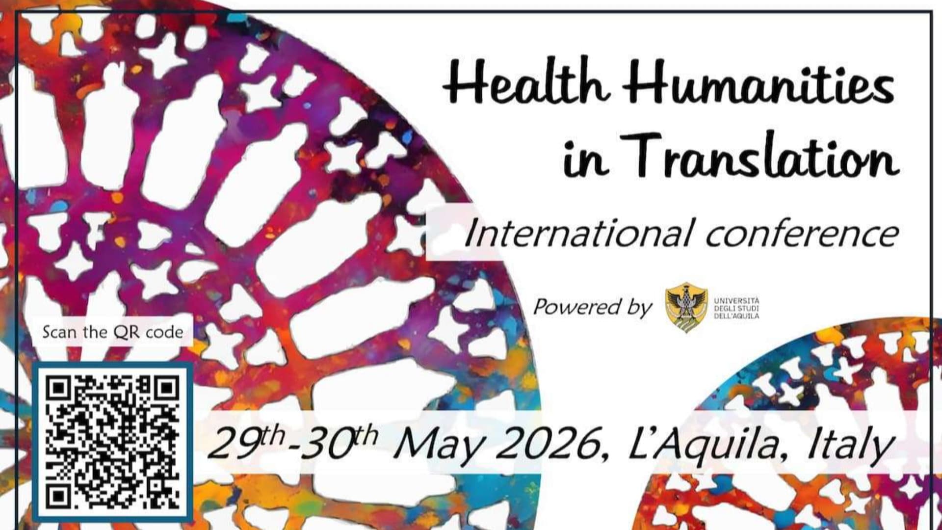 L'Aquila, “Health Humanities in Translation”: il dialogo tra medicina, arte e scienze umane all’Università del capoluogo d'Abruzzo