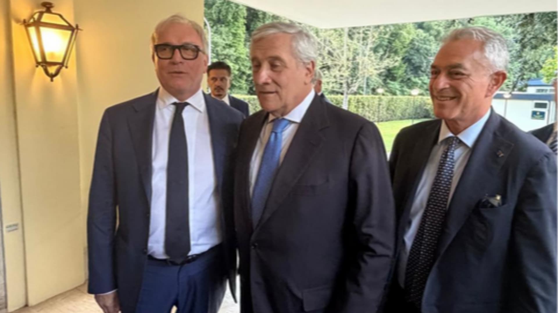 Da sinistra: Alberto Leonardis, Antonio Tajani e Nazario Pagano