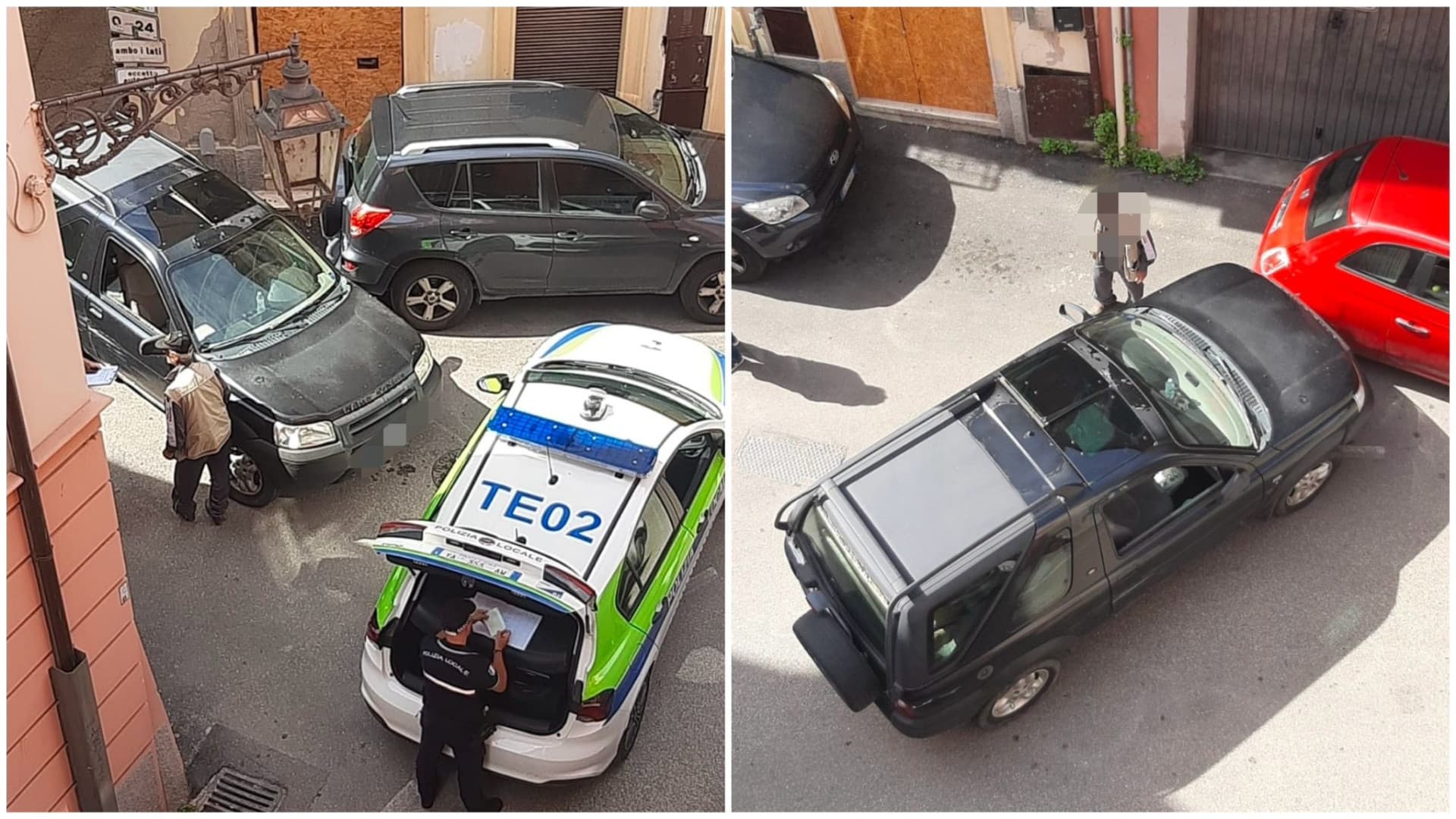 Teramo, paura in via Irelli: fuoristrada senza conducente finisce contro una Fiat 500