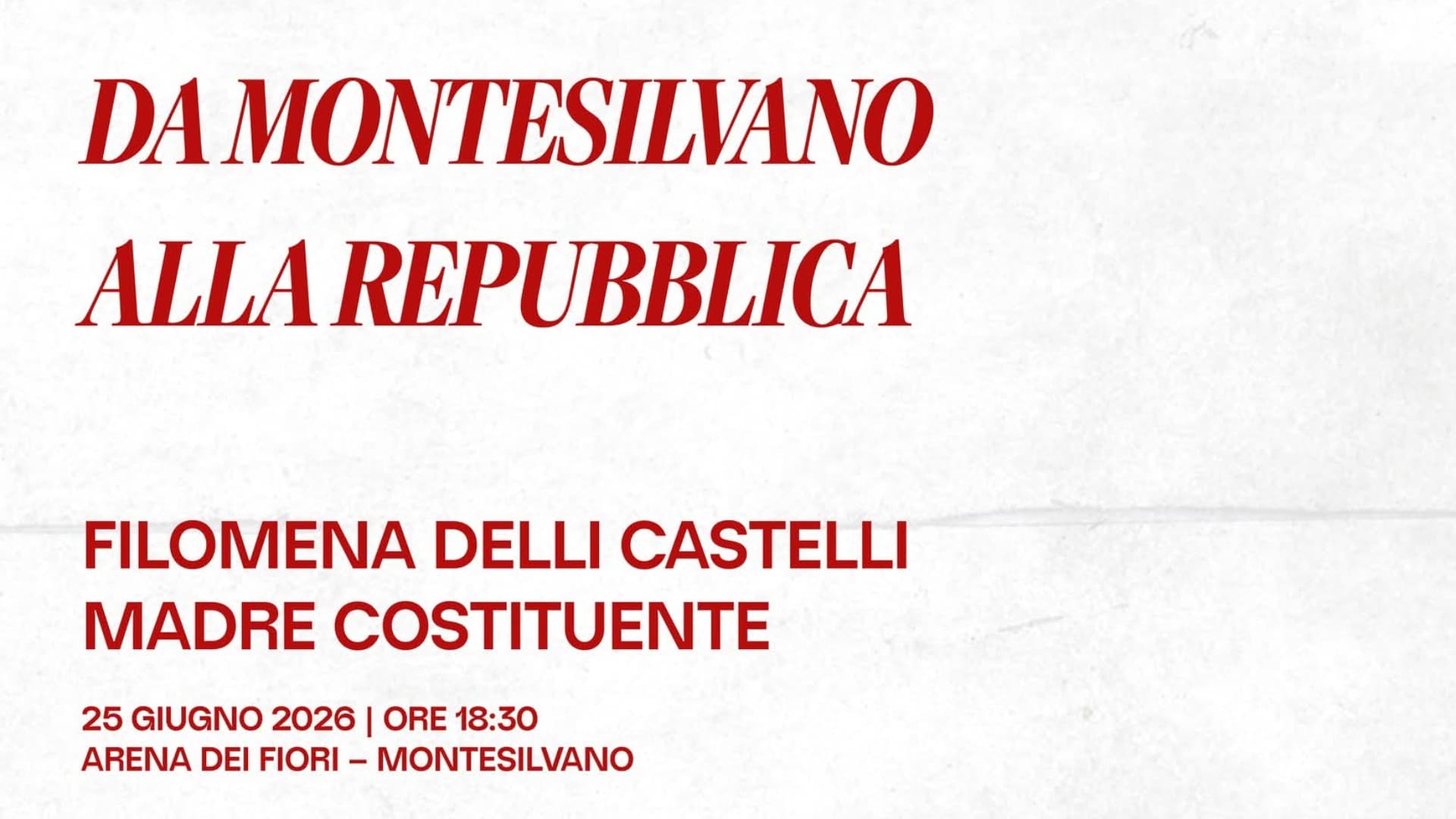 Montesilvano omaggia Filomena Delli Castelli: un evento speciale per la Madre Costituente