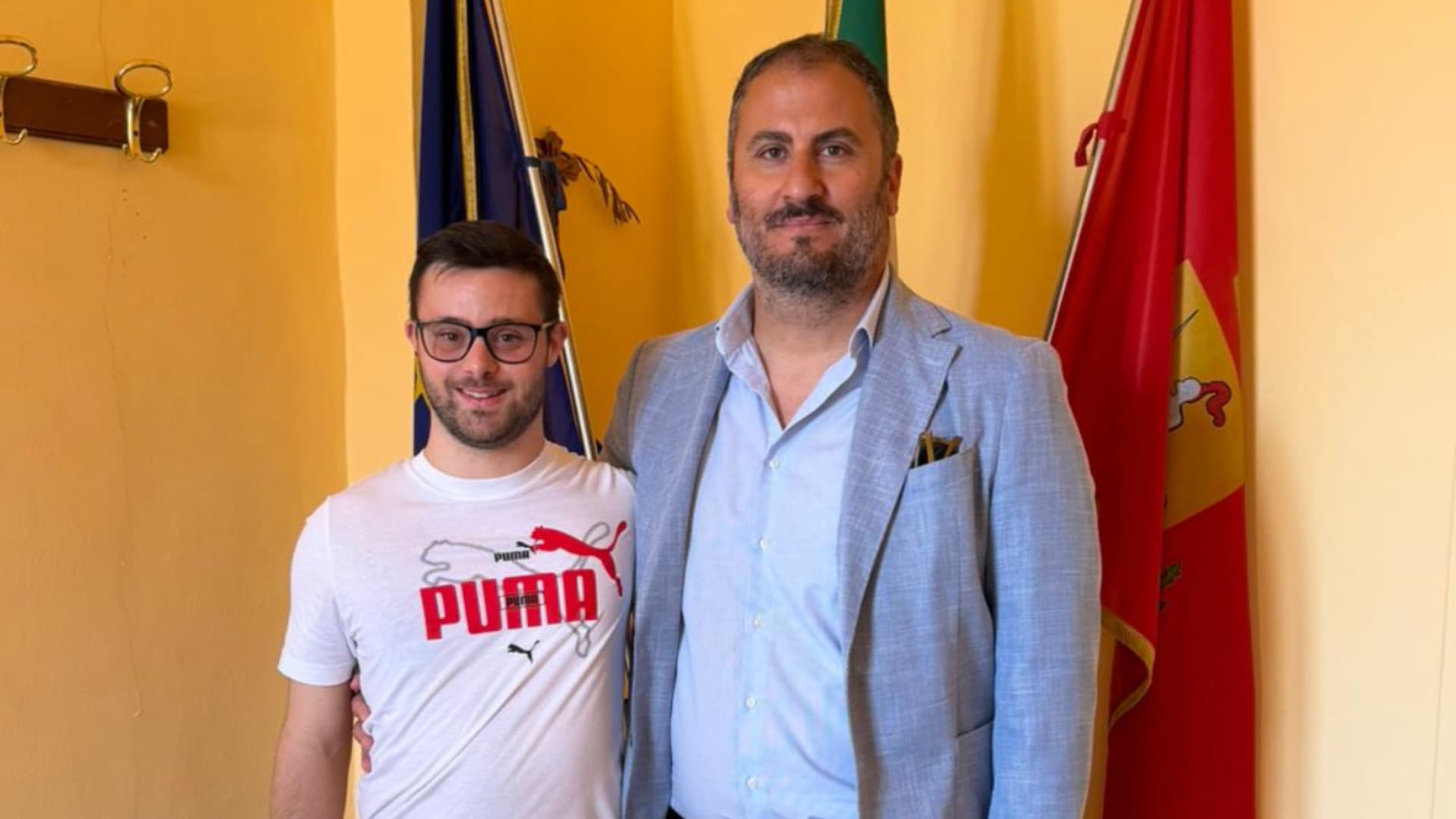 Giacomo Sistilli in compagnia del vicesindaco Matteo Francioni