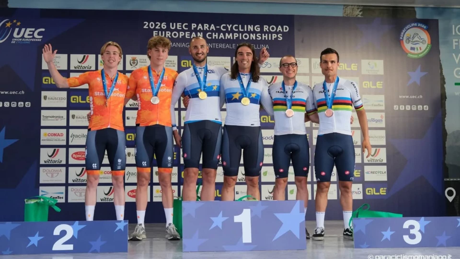 Team Go Fast, storico oro agli Europei di paraciclismo per la squadra di Roseto