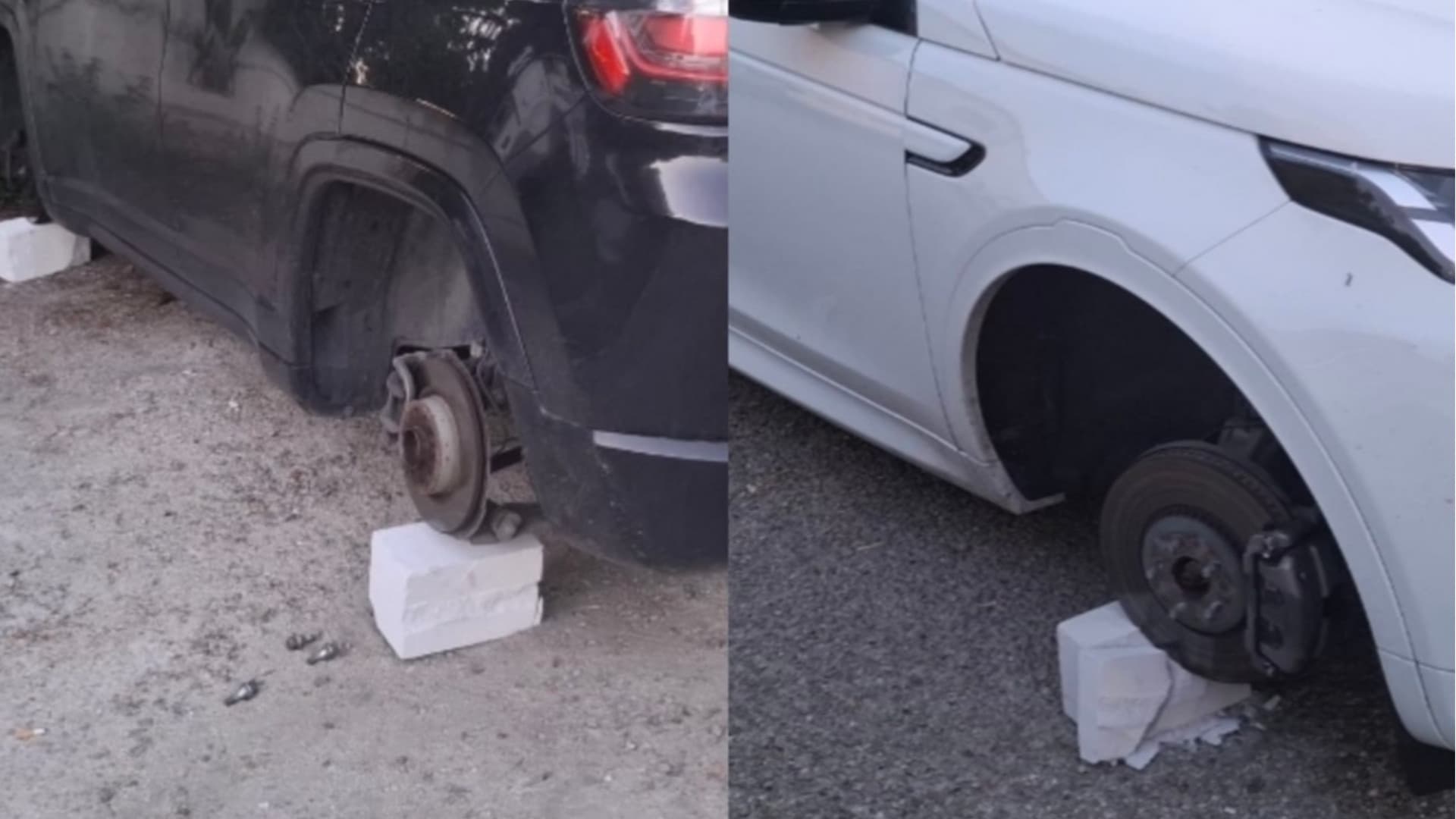 Roseto, auto sui blocchi di cemento: nuovo colpo della banda dei mattoni