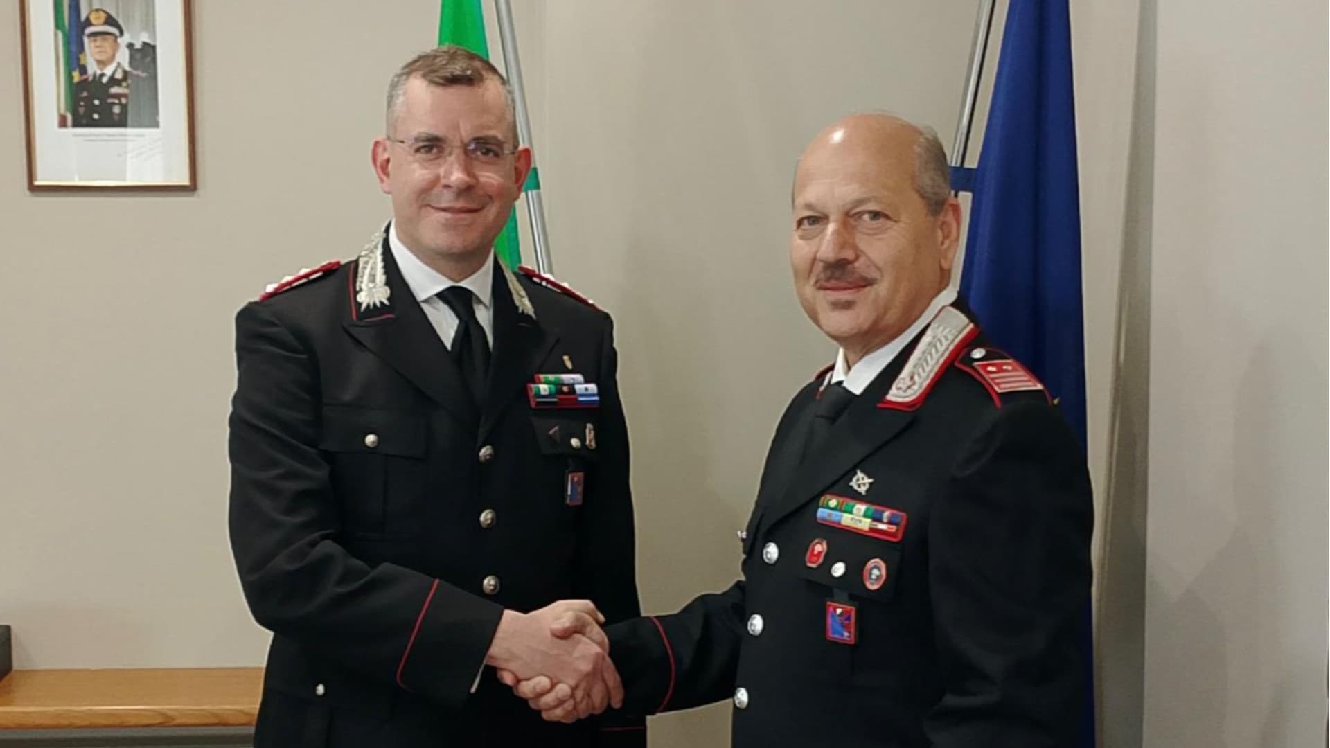 Il generale di Brigata Gianluca Feroce e il luogotenente Francesco Paolo Volpe