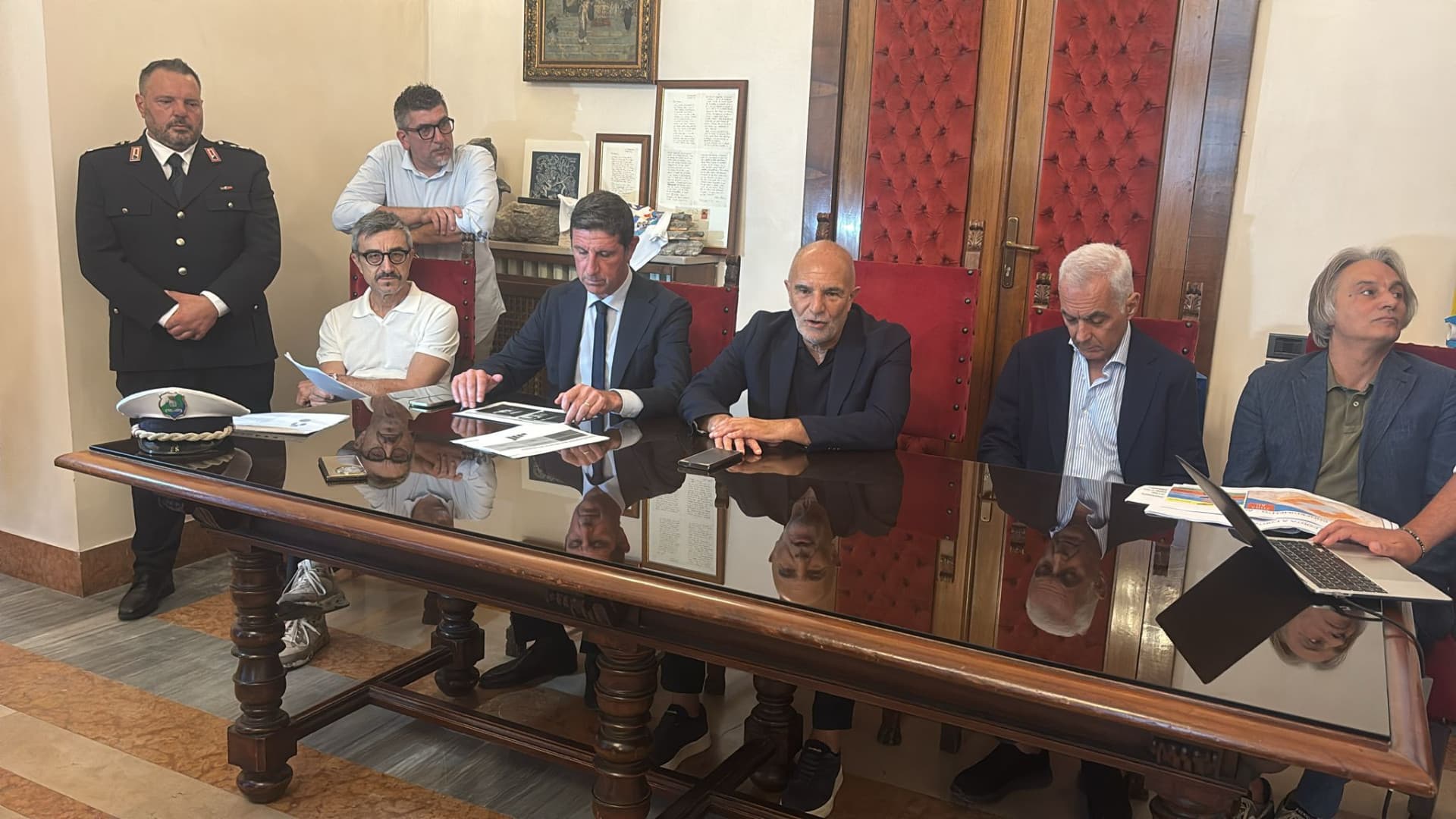 Un momento della conferenza stampa