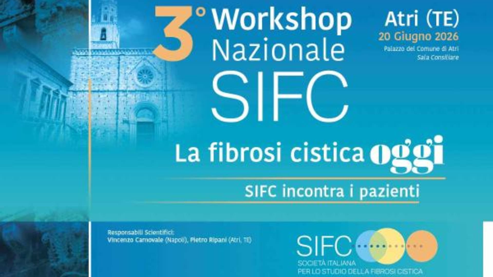Atri ospita il 3° Workshop nazionale SIFC: specialisti e pazienti a confronto sulla fibrosi cistica