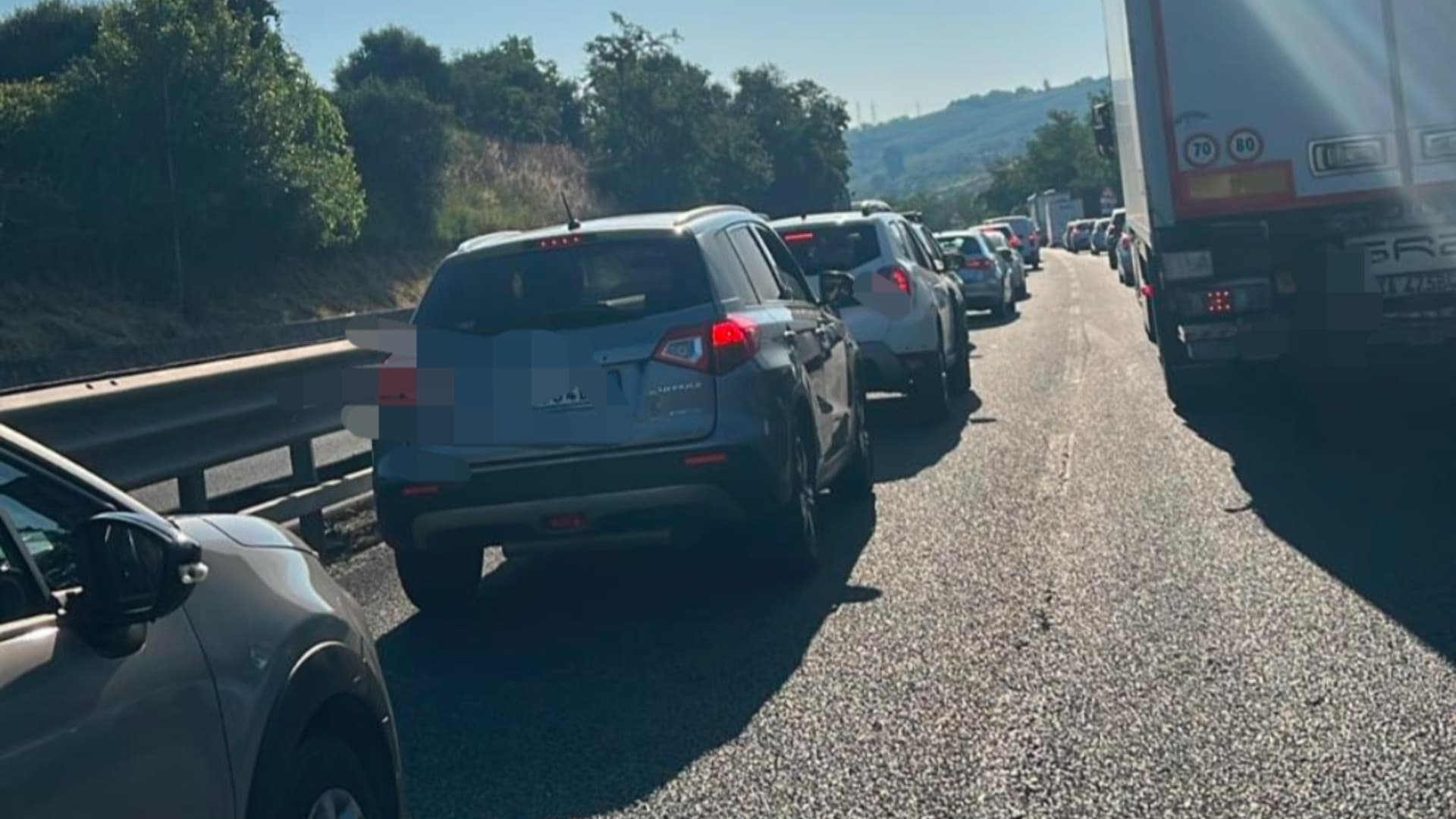 Le auto in coda