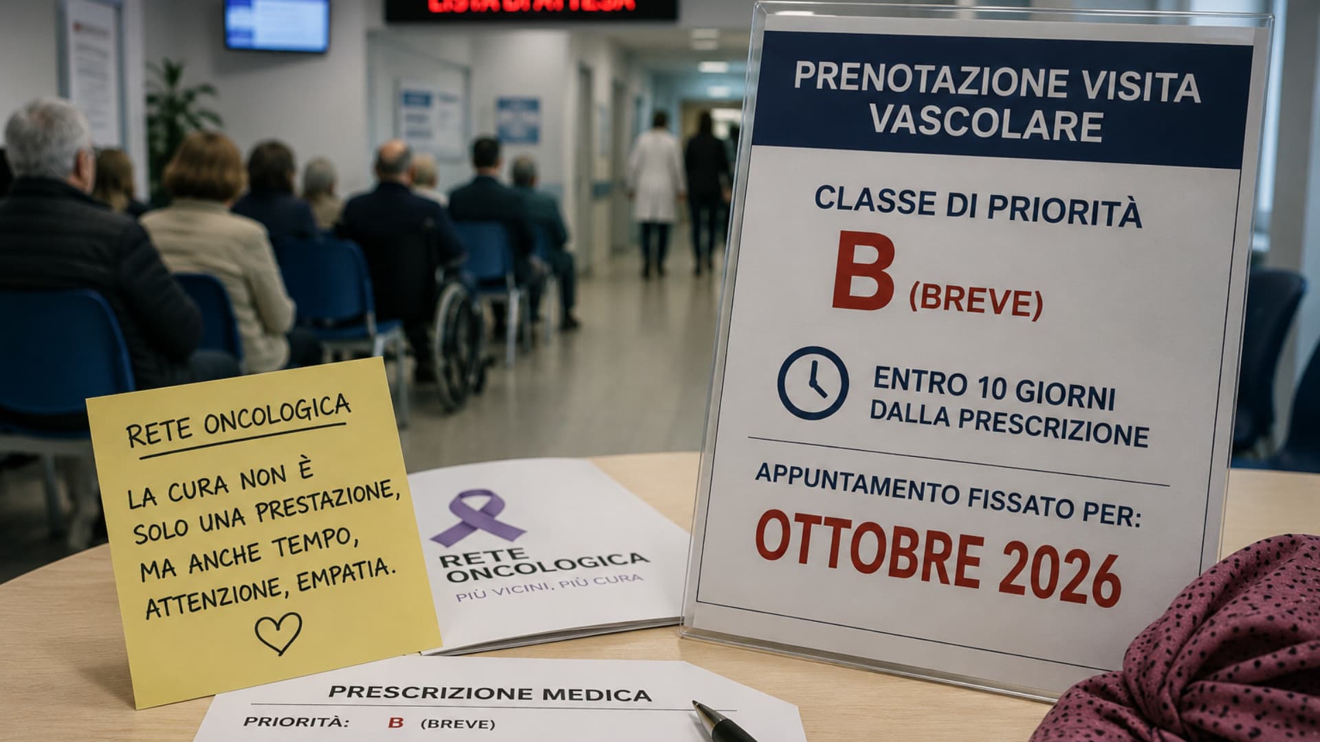 Classe B entro 10 giorni, ma la visita è a ottobre 2026: il caso di una paziente oncologica