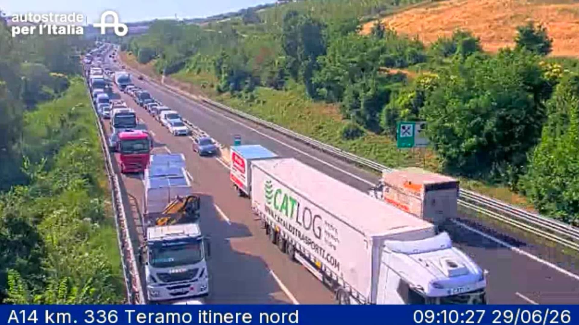 Incidente sull'A14 tra Roseto e Val Vibrata: traffico in tilt e lunghe code