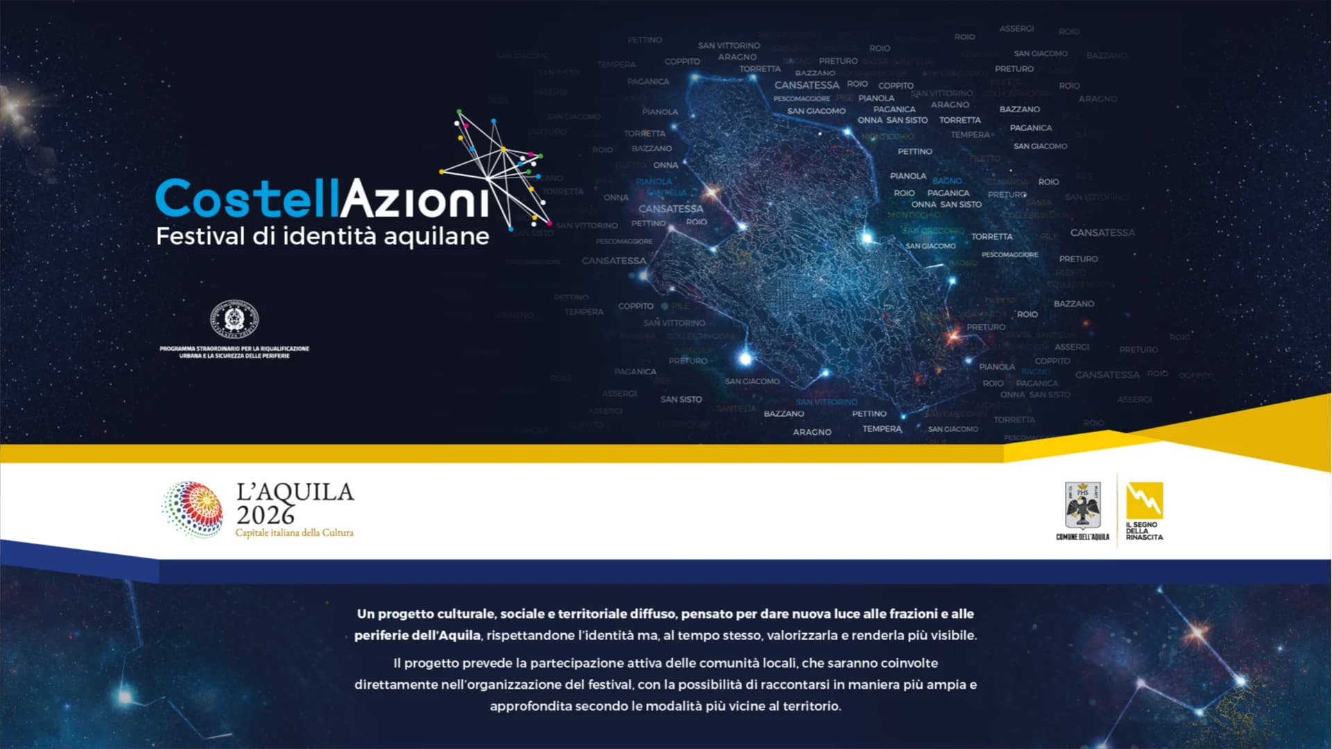 L'Aquila, Costellazioni porta teatro, laboratori e buona musica nelle frazioni