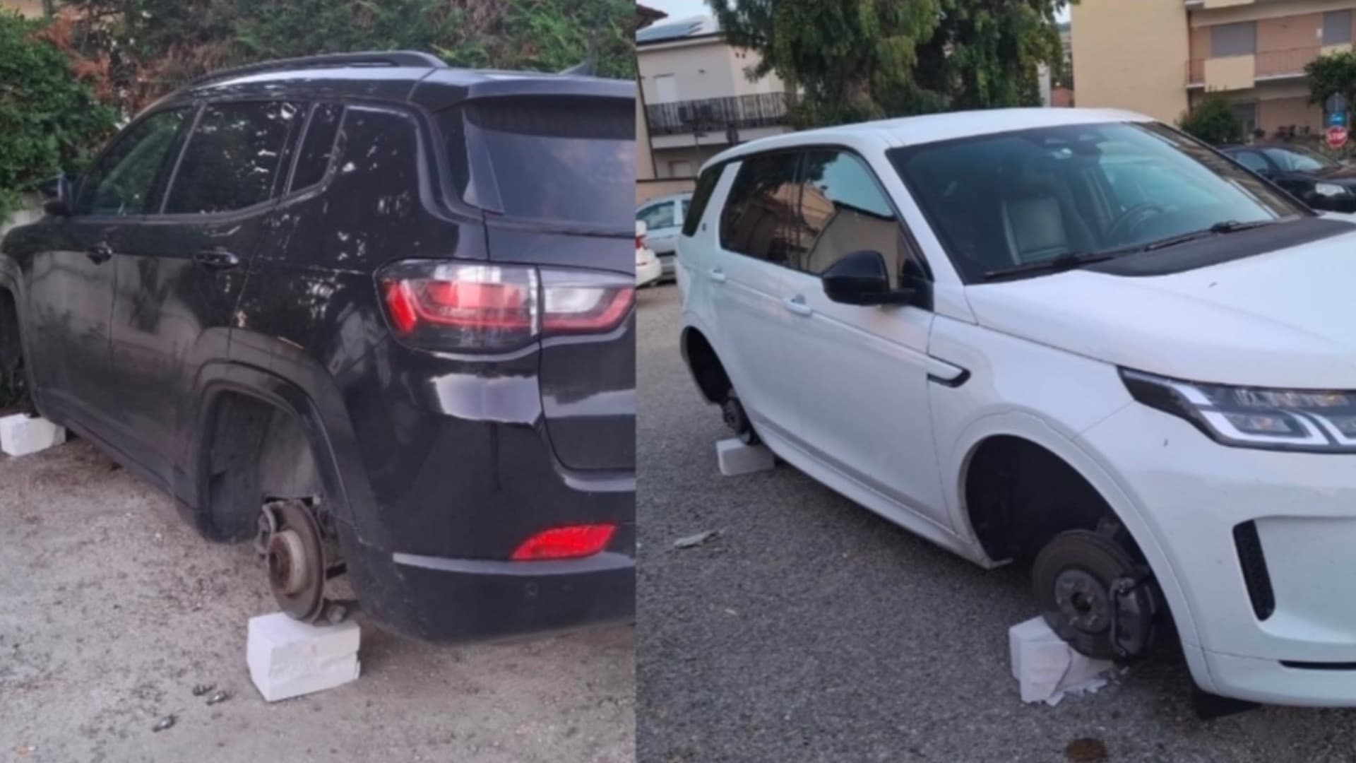 Due delle auto coinvolte