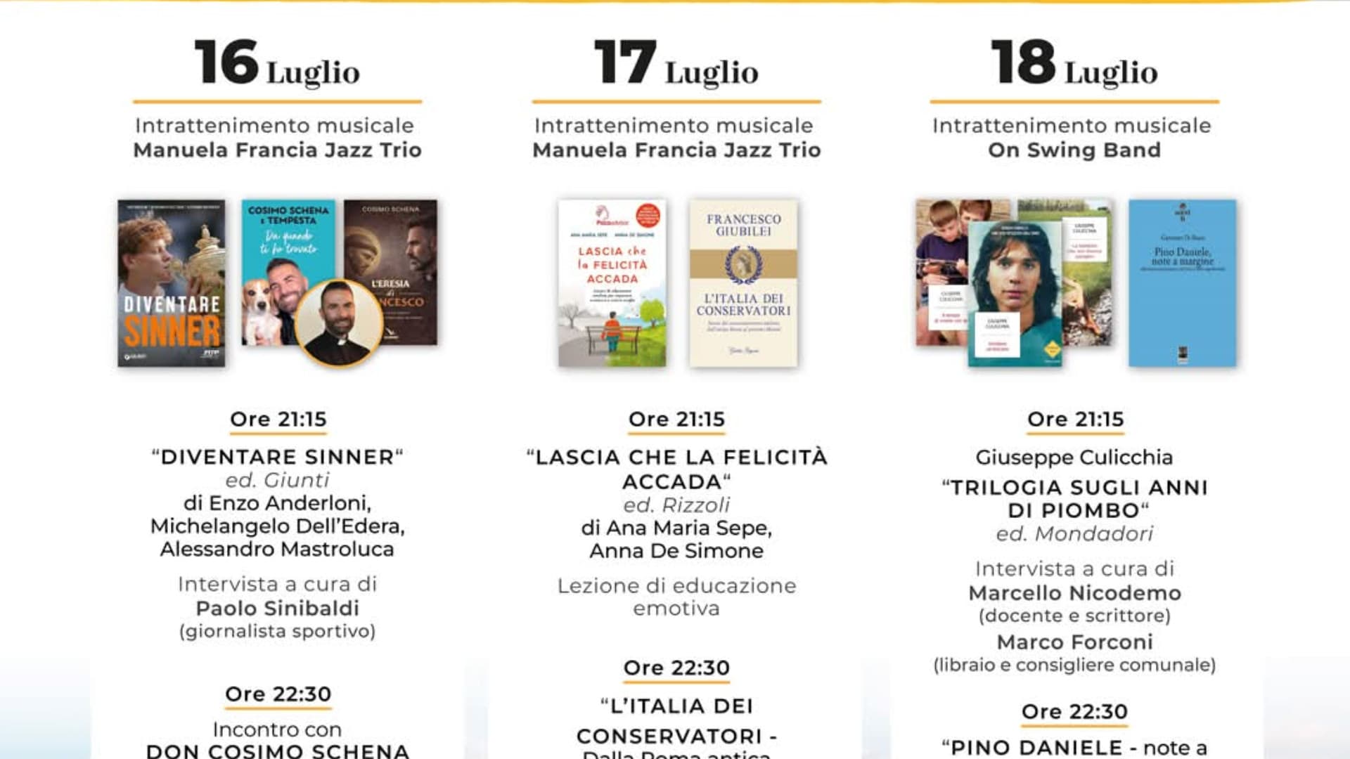 Montesilvano, Oltre le Parole Festival: tre serate tra libri, musica e cultura