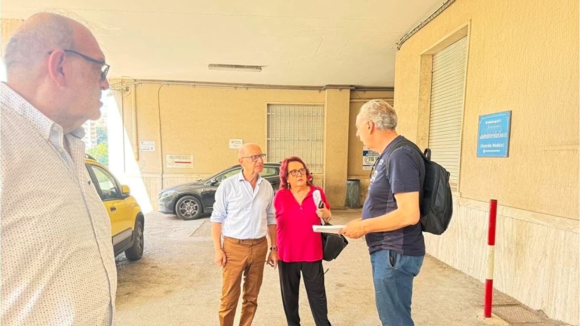 Un momento del sopralluogo