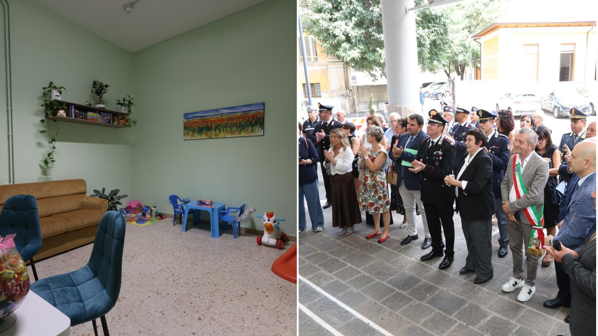 La stanza e l'inaugurazione