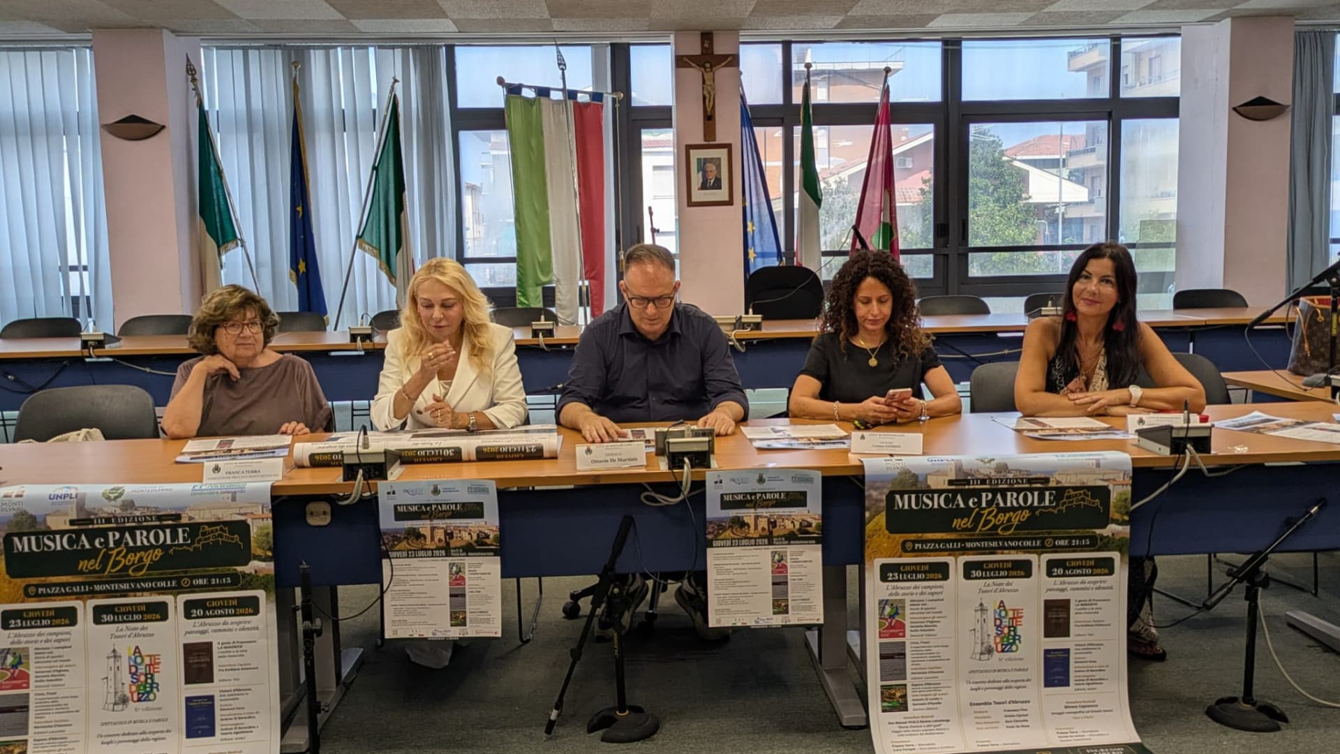 Un momento della conferenza di presentazione