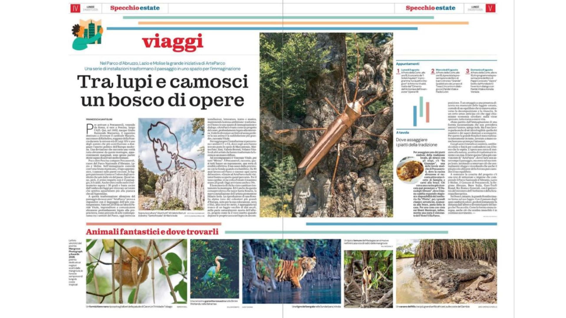 Le pagine pubblicate su Specchio