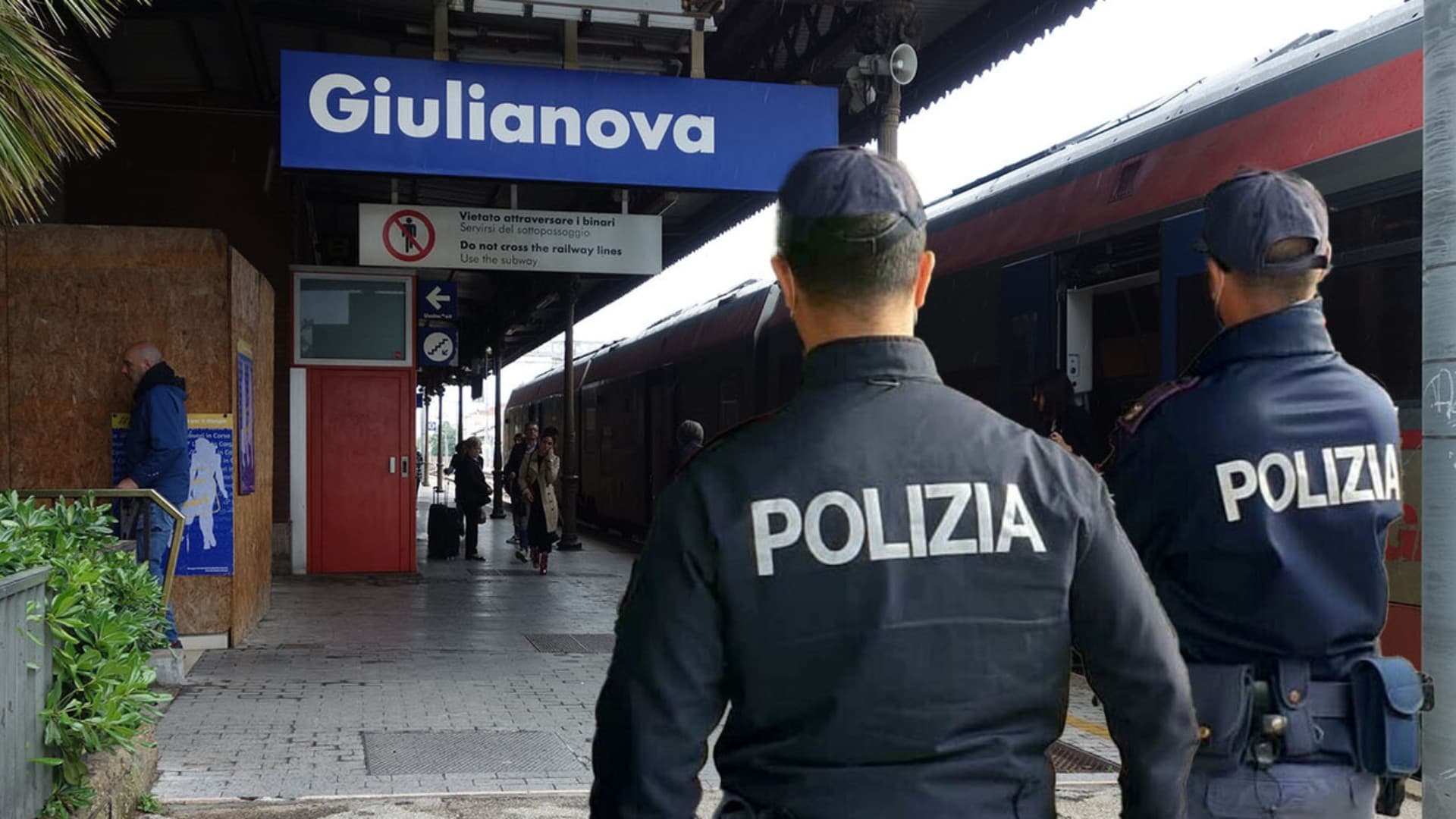 Polizia alla stazione di Giulianova