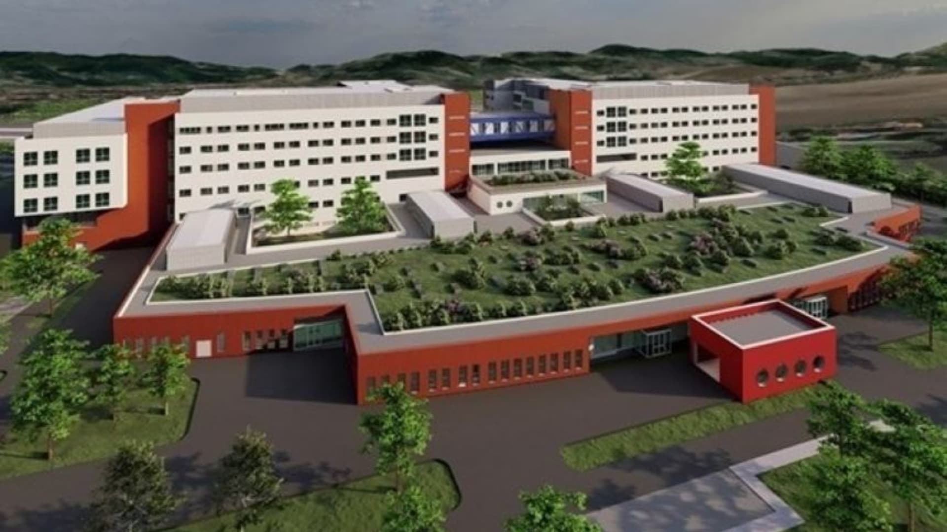 Il rendering del nuovo ospedale di Vasto