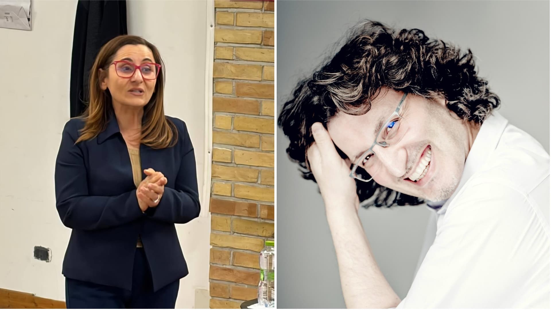 da sinistra l'assessore alla Cultura Nada Di Giandomenico e Giuliano Mazzoccante