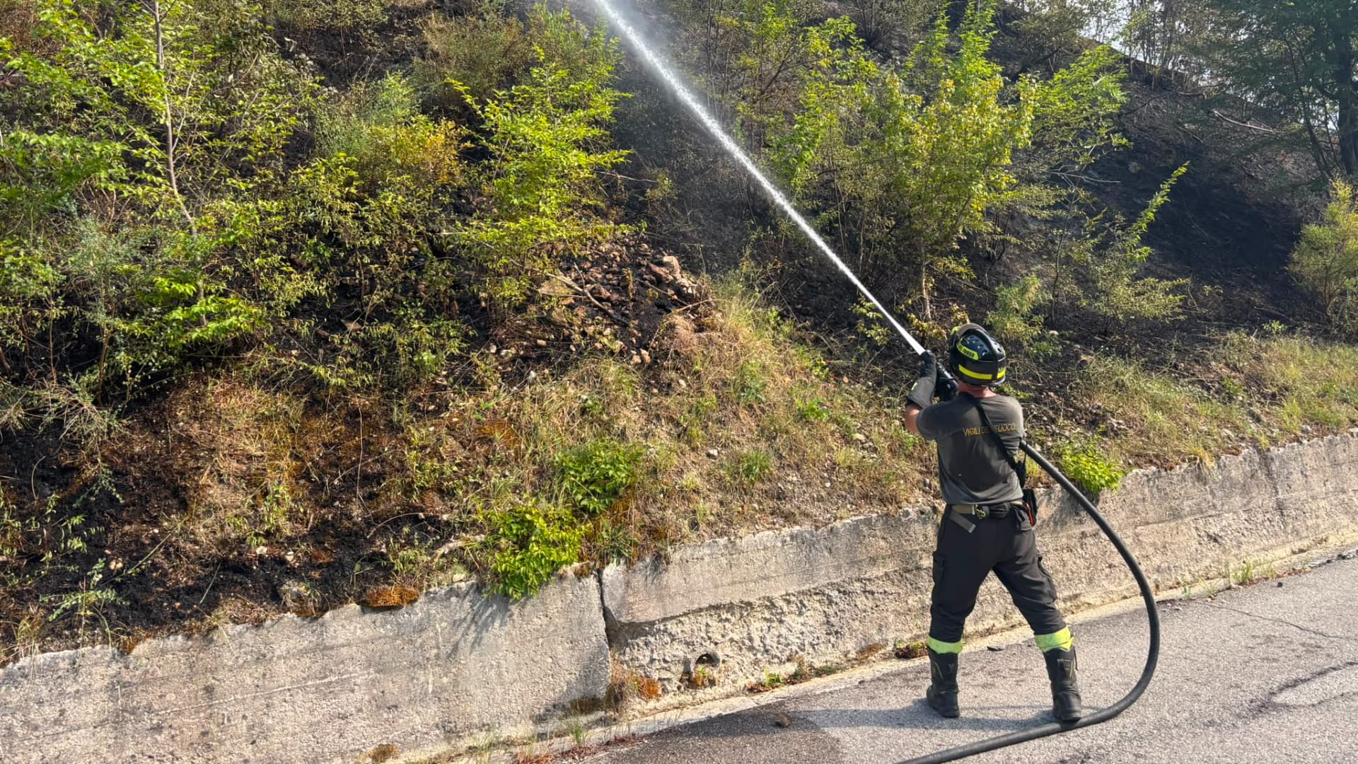 Vigili del fuoco al lavoro
