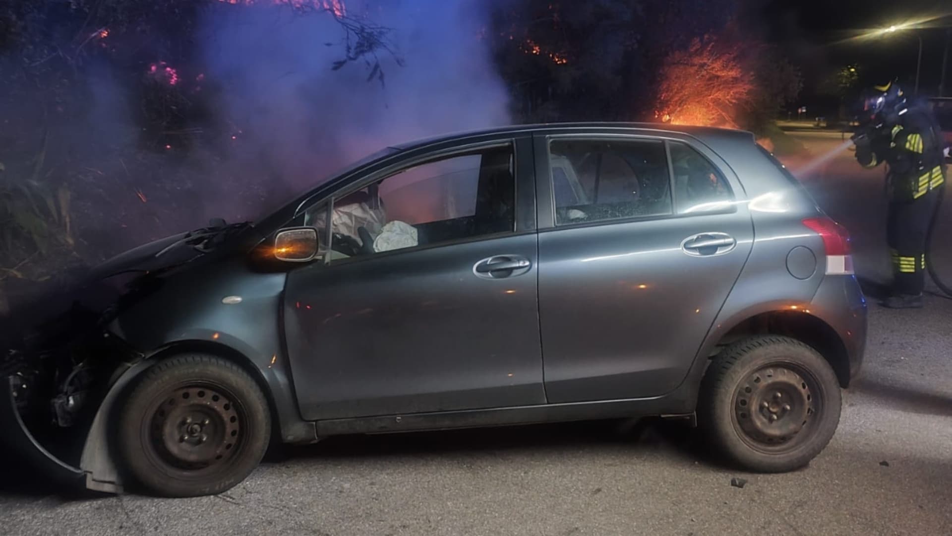 Una delle auto coinvolte nel tragico incidente