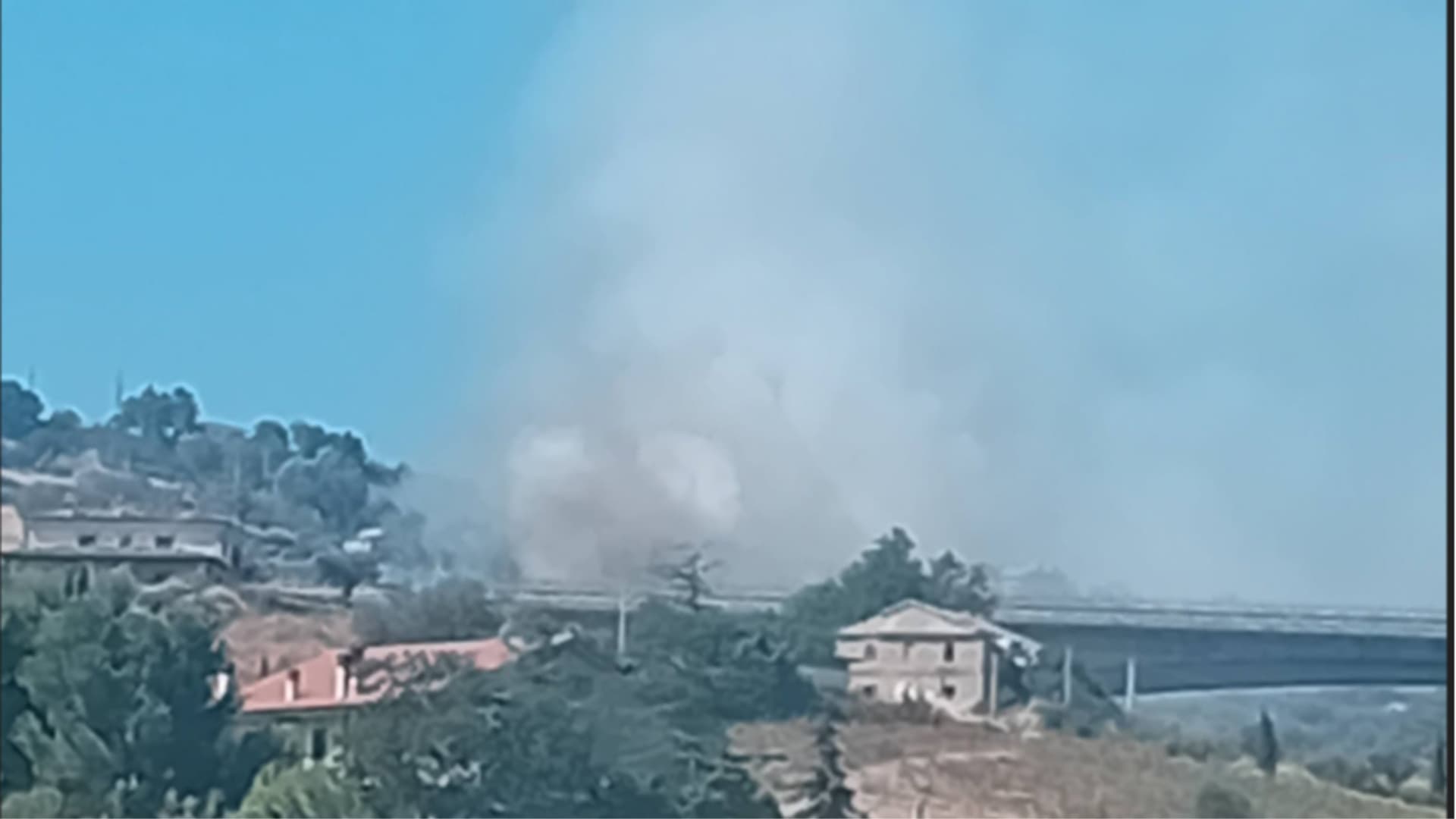 Uno degli incendi