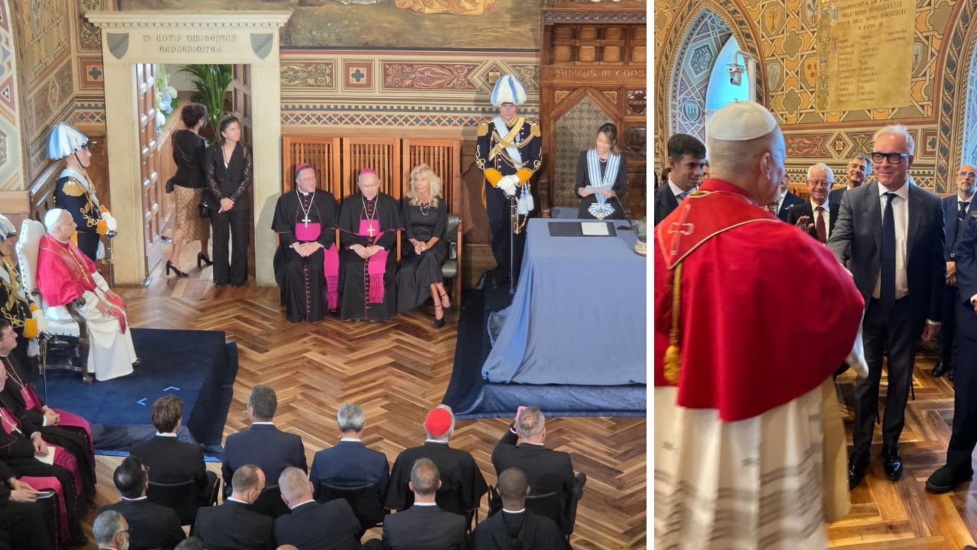 Il Papa e Alberto Leonardis, presidente del Gruppo Sae