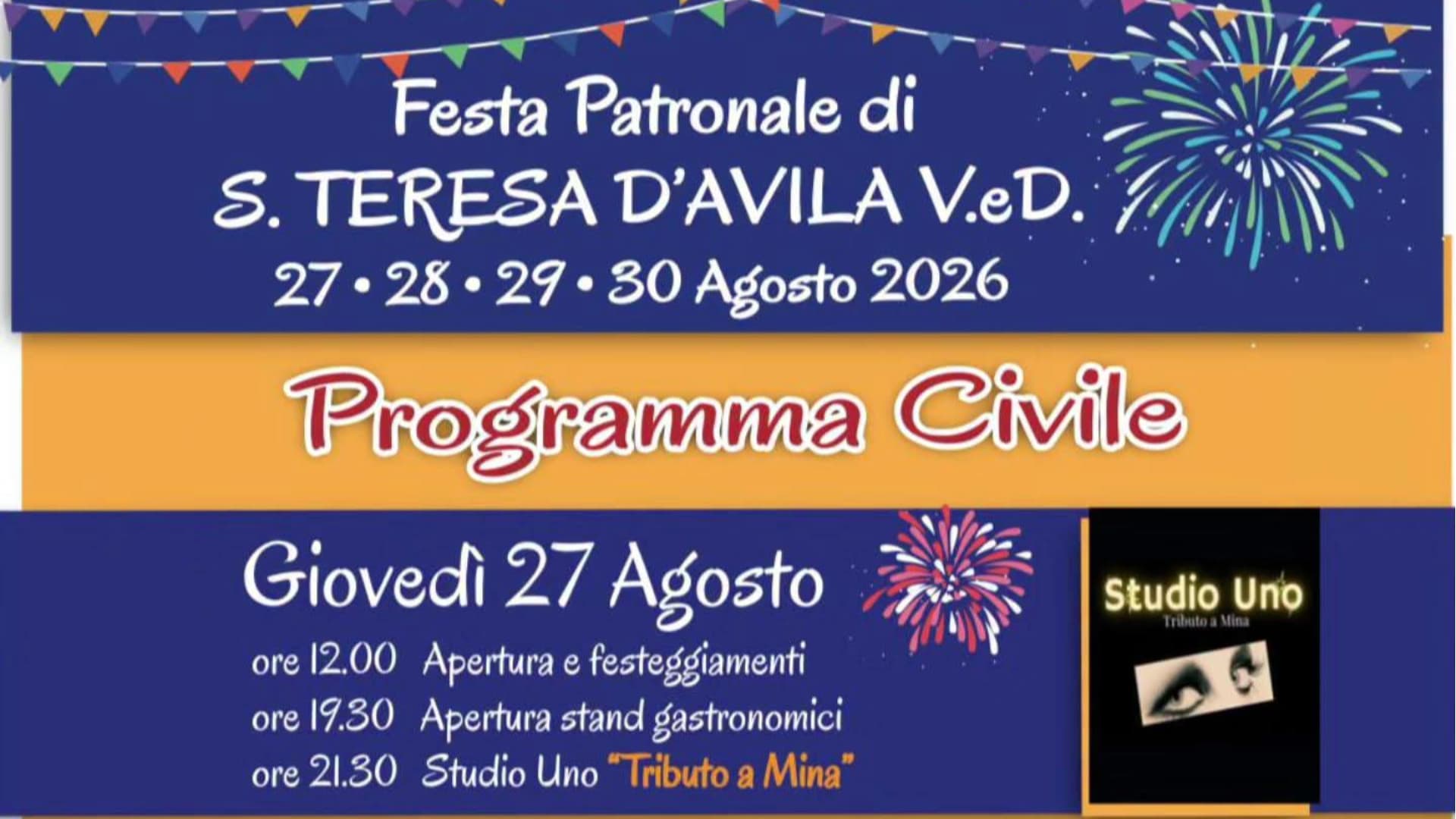 Santa Teresa di Spoltore, quattro giorni di eventi, musica e tradizione per la festa patronale