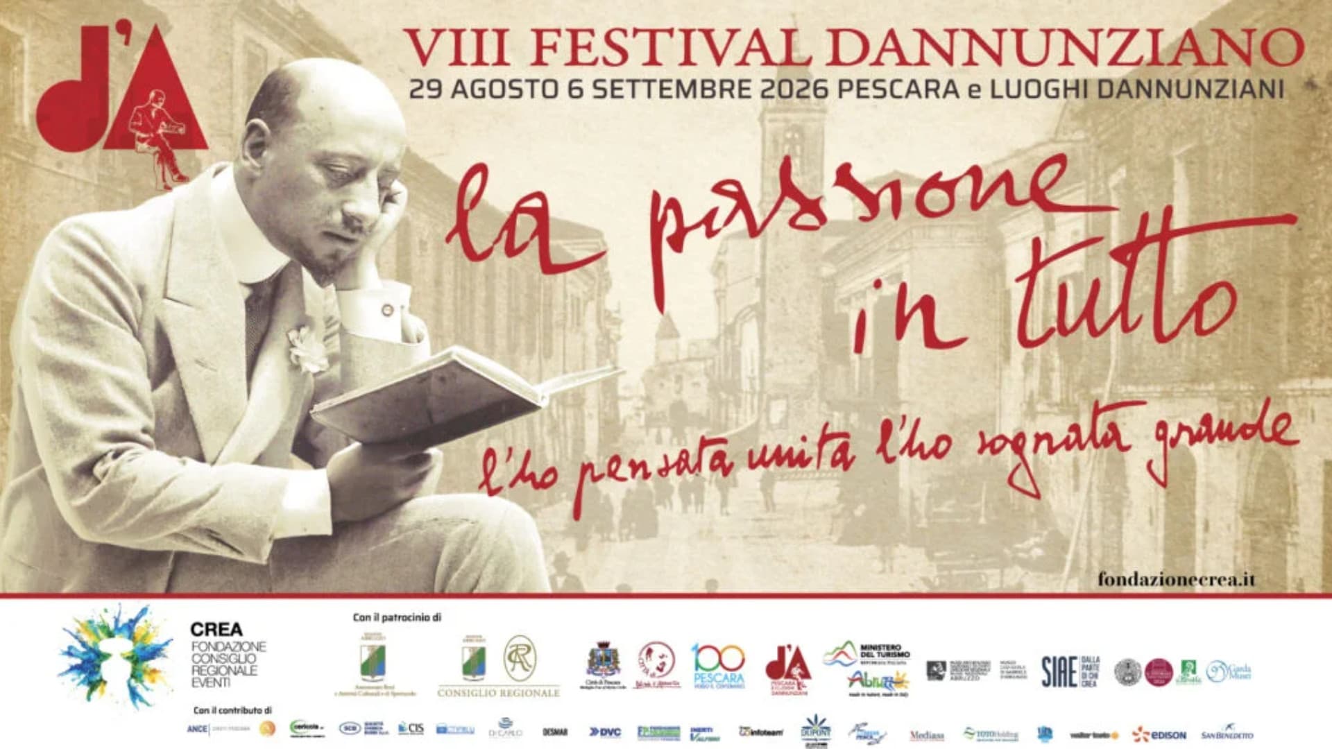 Pescara, Festival Dannunziano: via all'VIII edizione con "La passione in tutto"