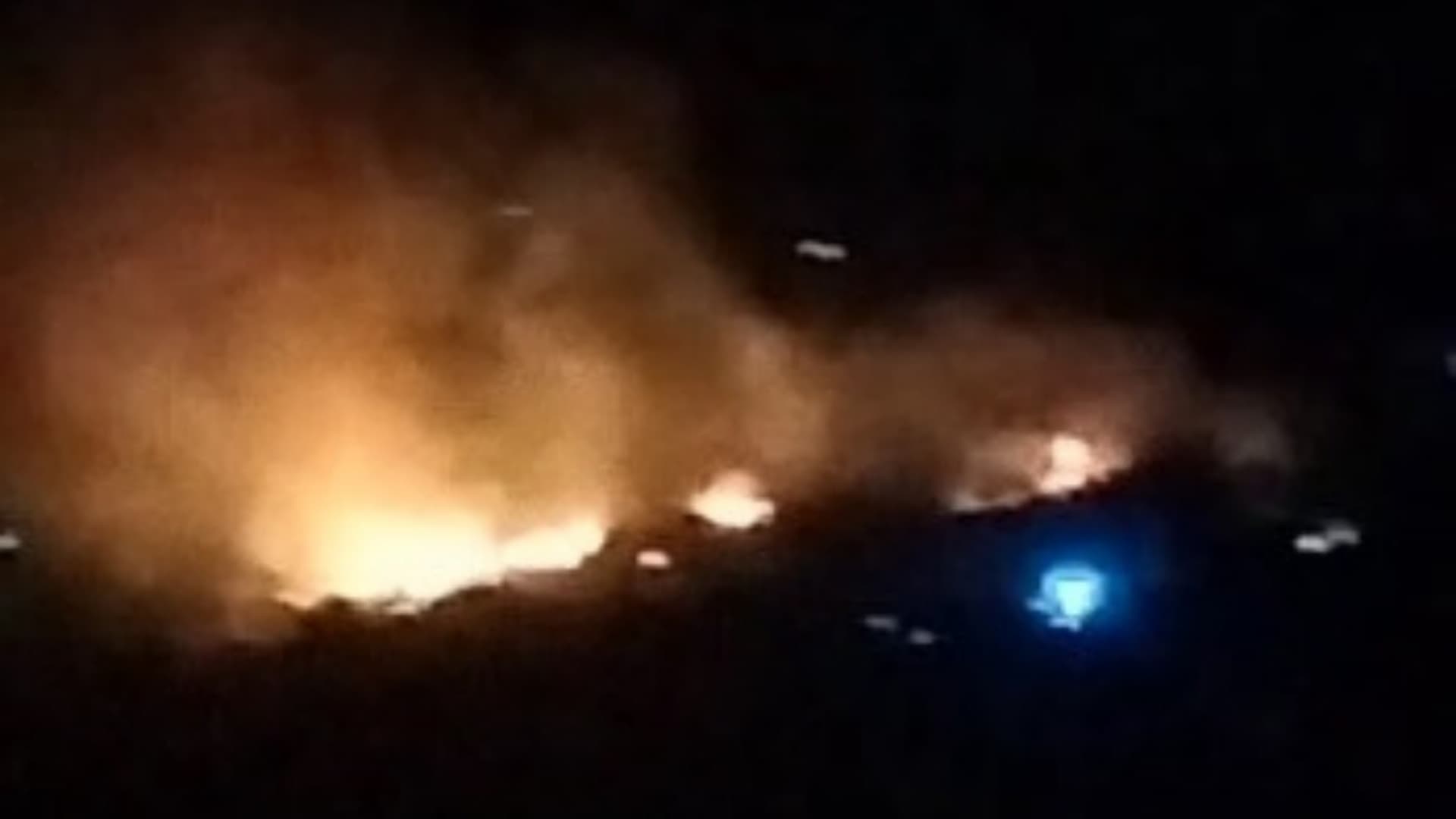 L'incendio a Sparazzano