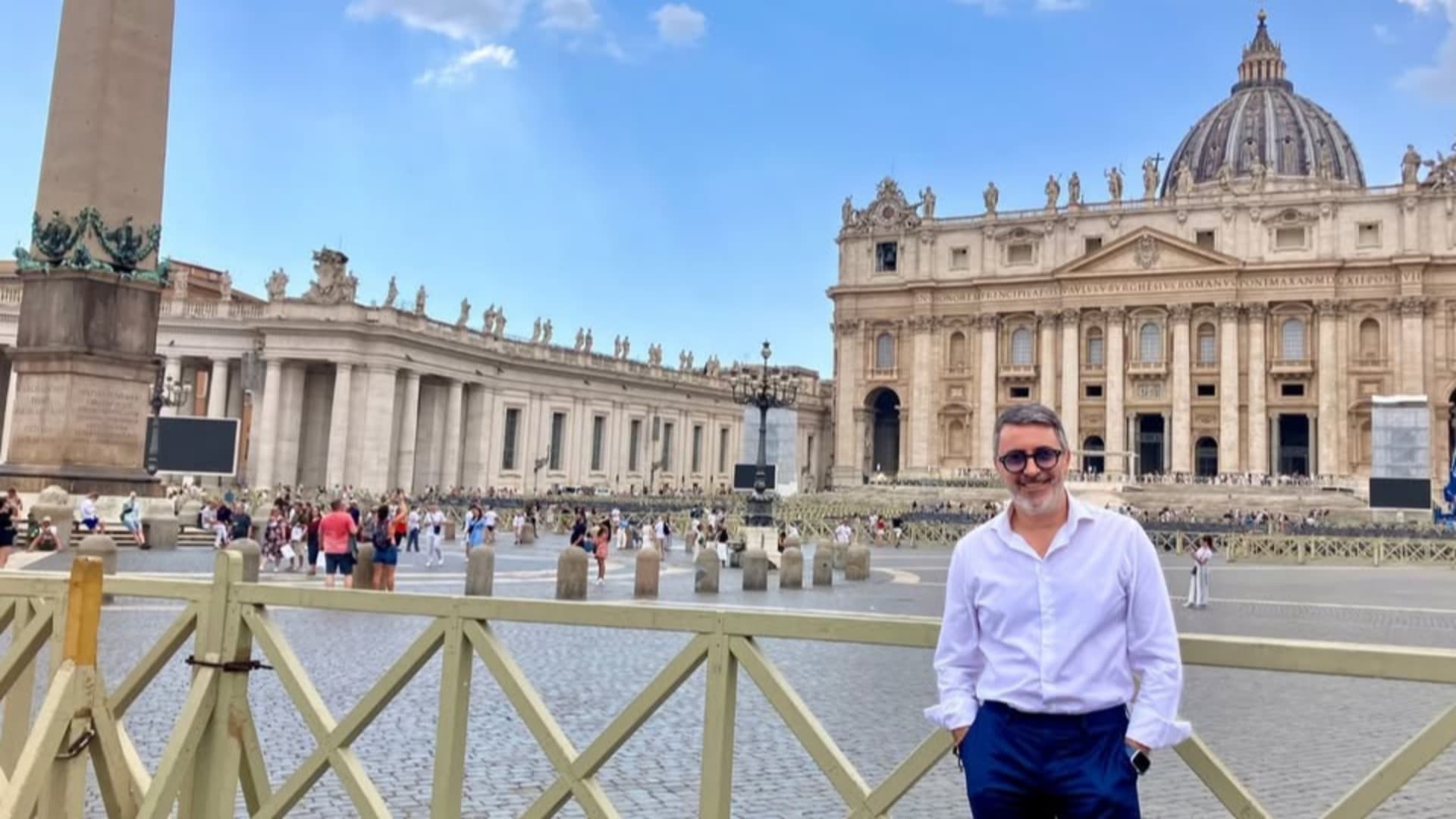 Corrado Oddi a piazza San Pietro