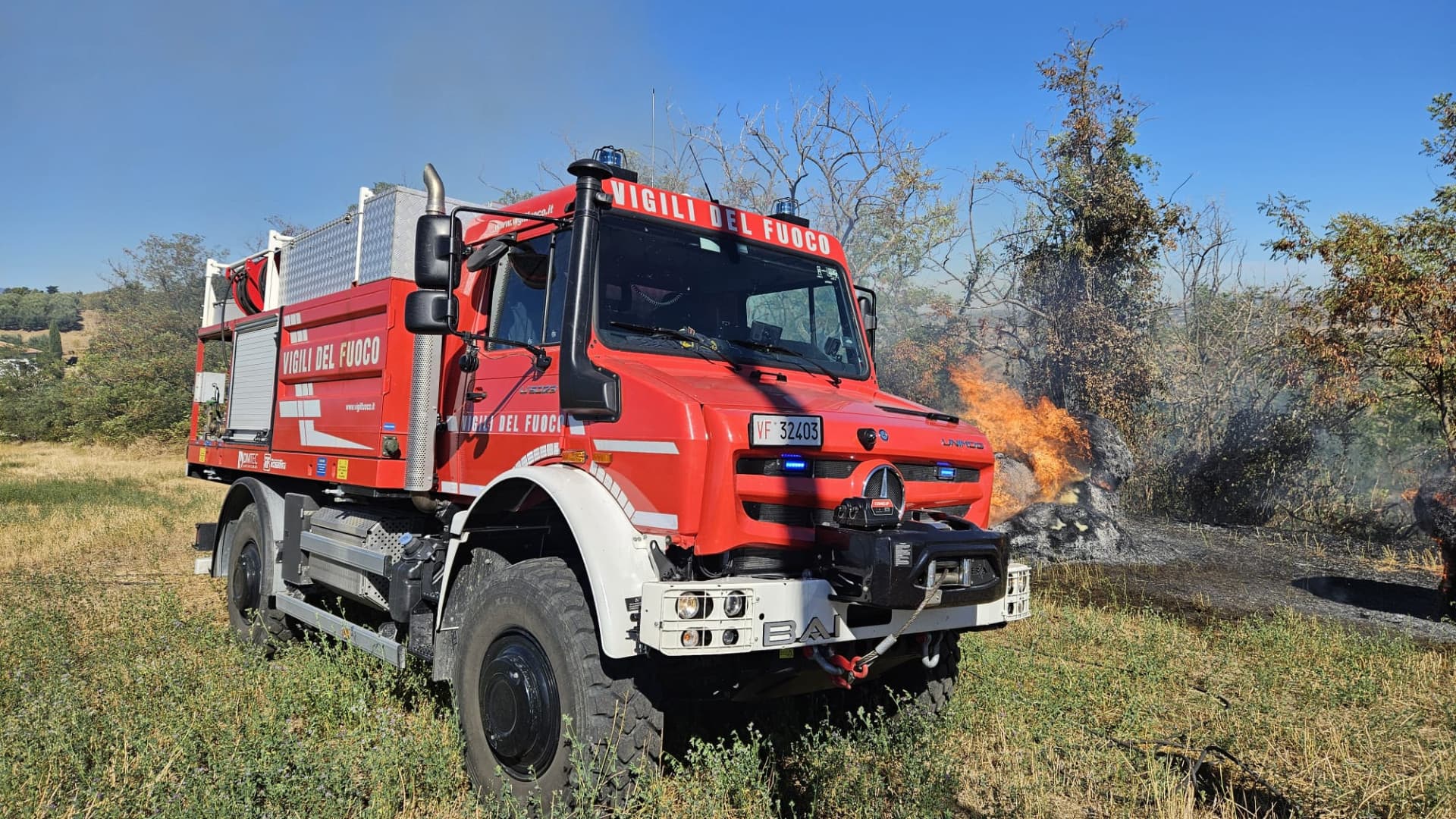 L'intervento dei vigili del fuoco