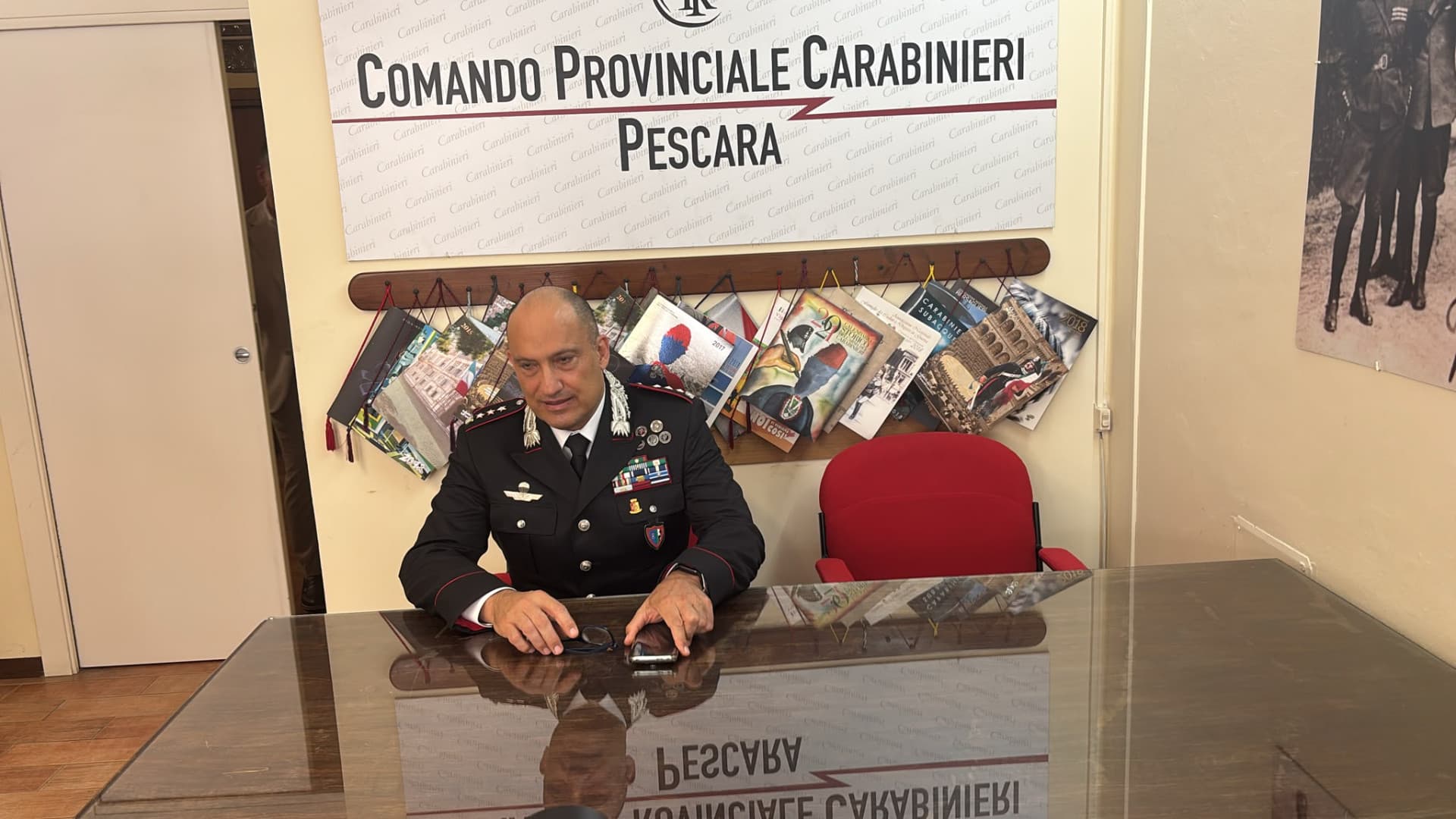 Pescara, Ciro Trentin nuovo comandante dei Carabinieri: «La città non è in una situazione allarmante»