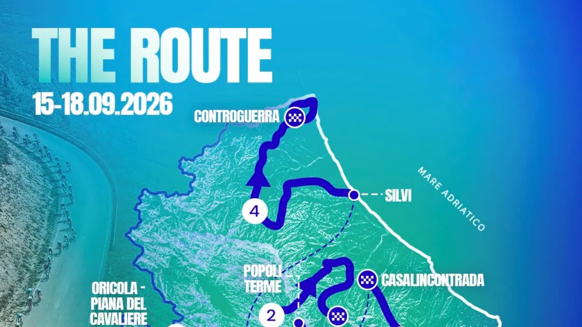 Giro d’Abruzzo 2026, il via: quattro tappe e 640 chilometri attraverso la regione