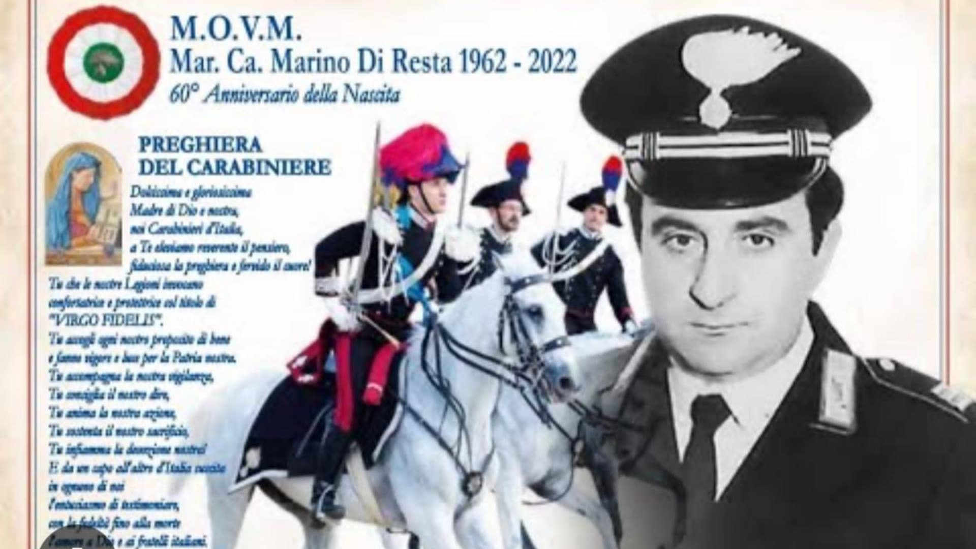 Pescara ricorda il maresciallo Marino Di Resta a trent’anni dalla scomparsa