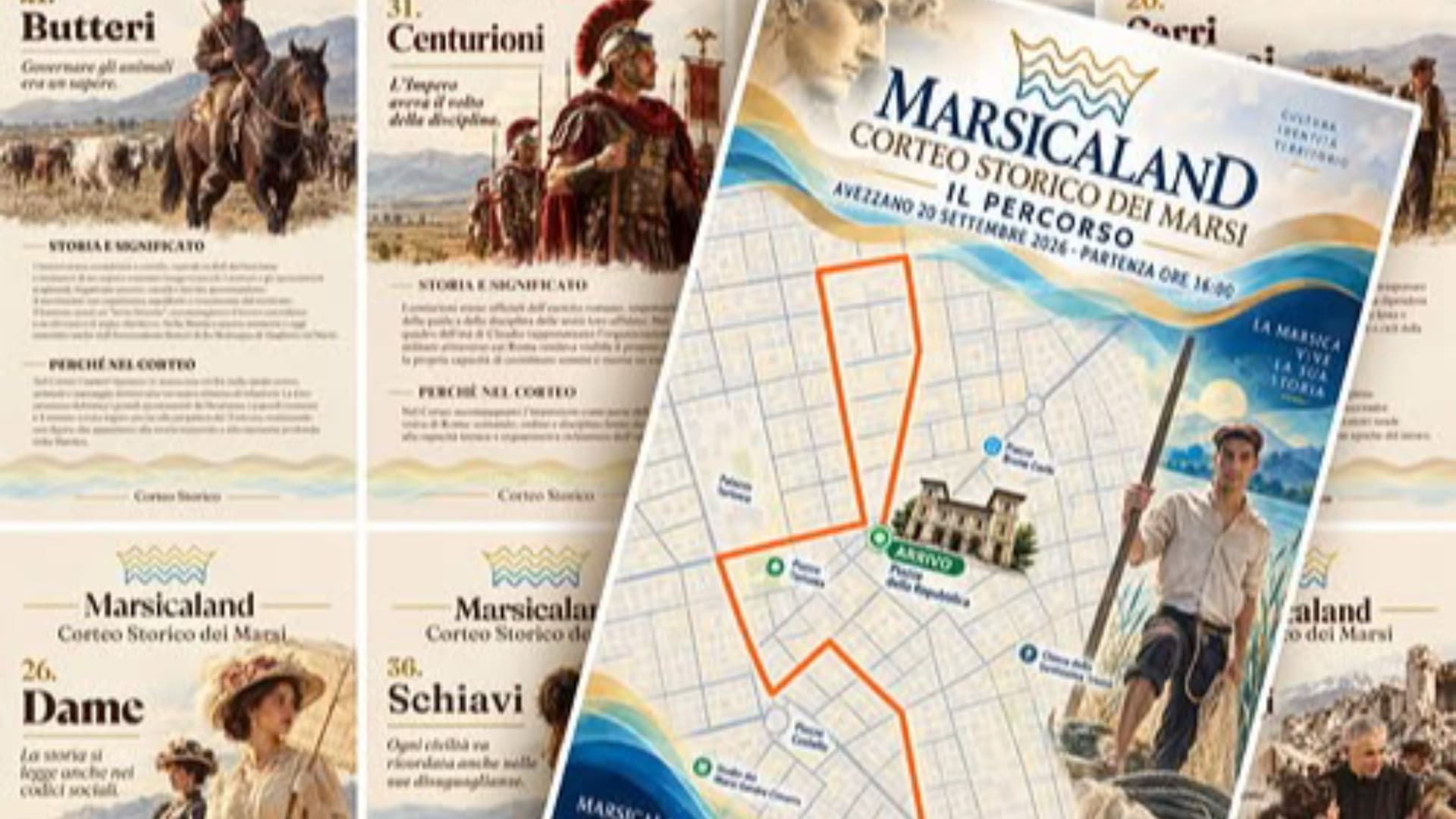 Marsicaland, il Corteo Storico dei Marsi sfila ad Avezzano: il percorso e la mappa da seguire
