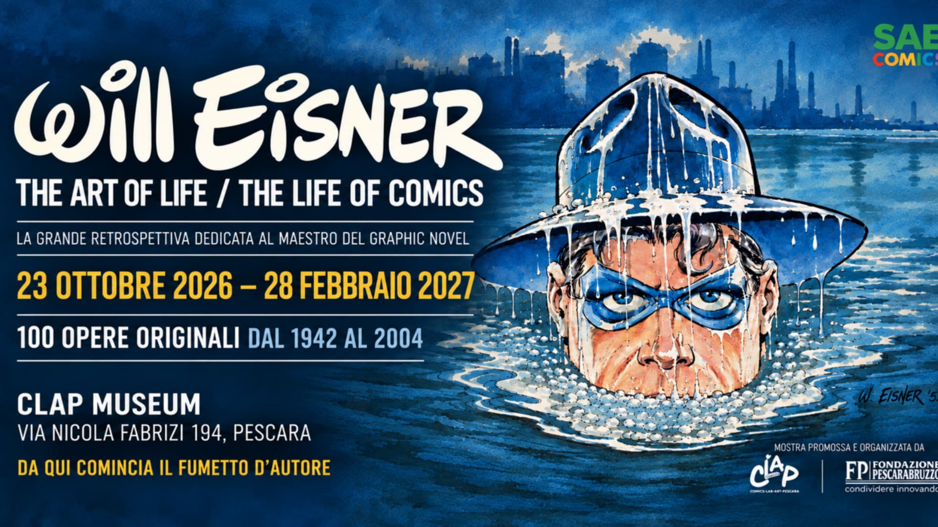 Pescara celebra il maestro del graphic novel con cento opere originali Will Eisner