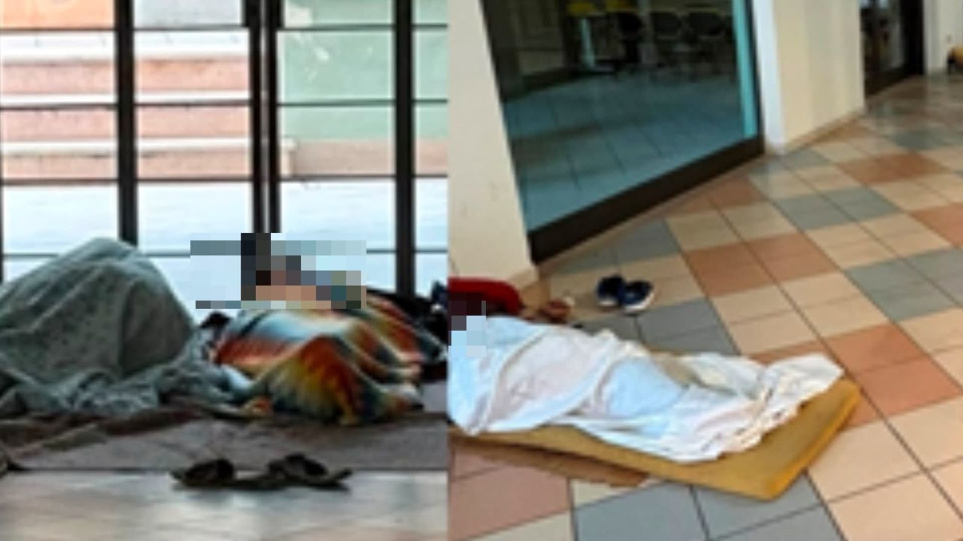 Alcuni senza tetto in città