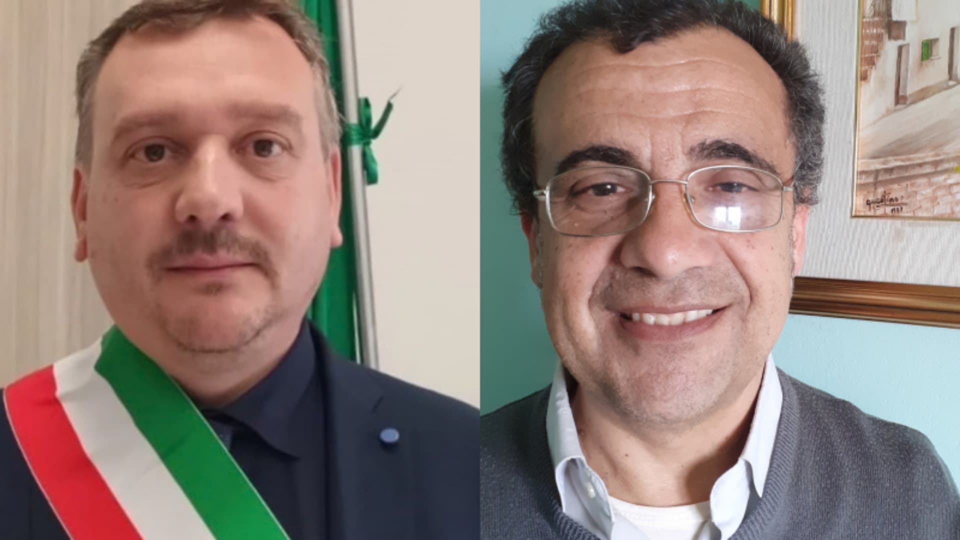 Il sindaco Andrea Scordella, a sinistra, e l’ormai ex assessore Gianpaolo Lella, a destra