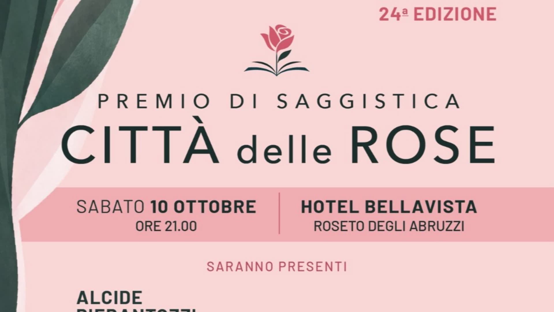 Roseto, 24esima edizione del Premio di Saggistica "Città delle Rose": la premiazione con i grandi nomi della cultura italiana