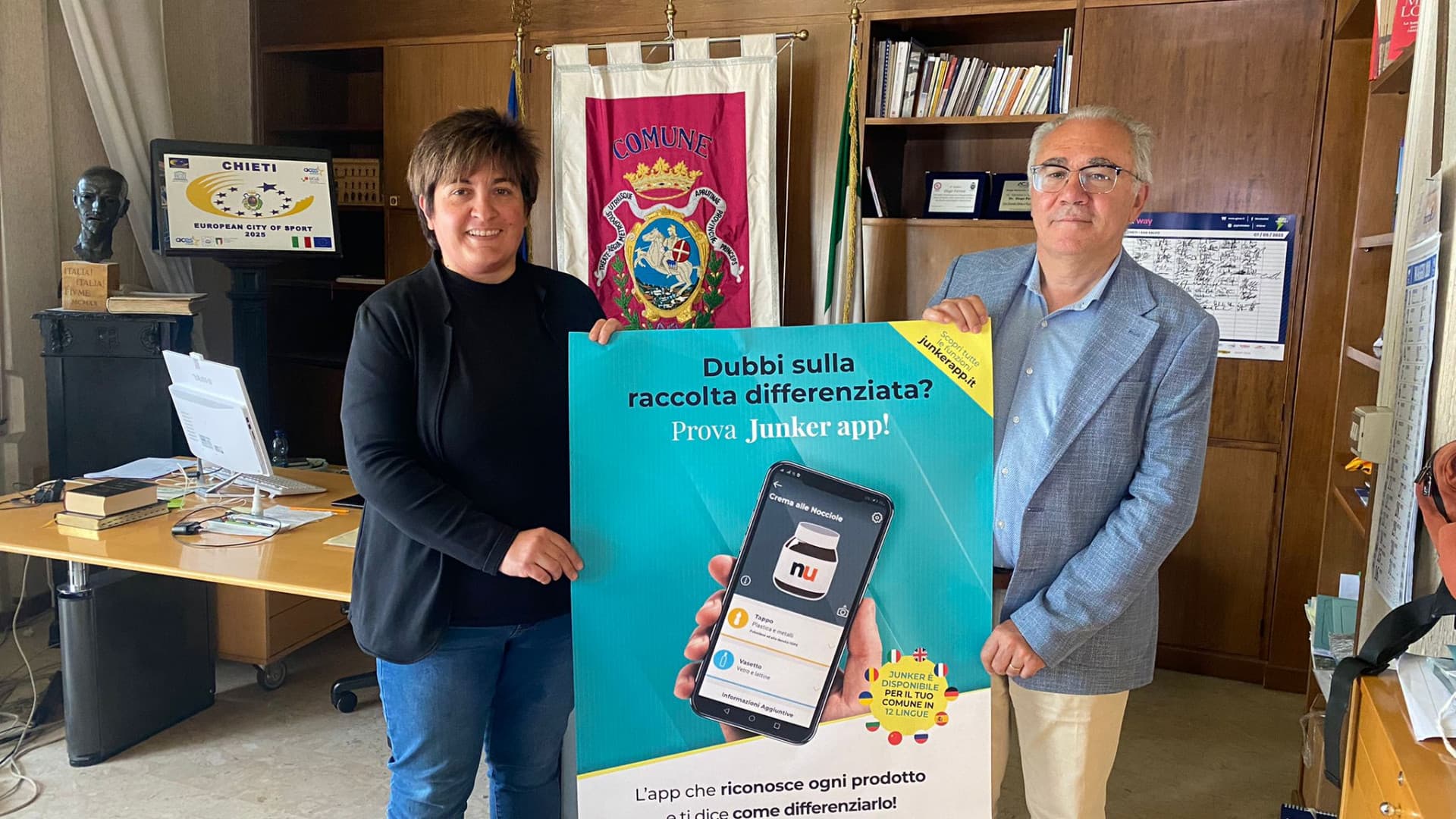 Nicola Della Corina con l'assessore Zappalorto