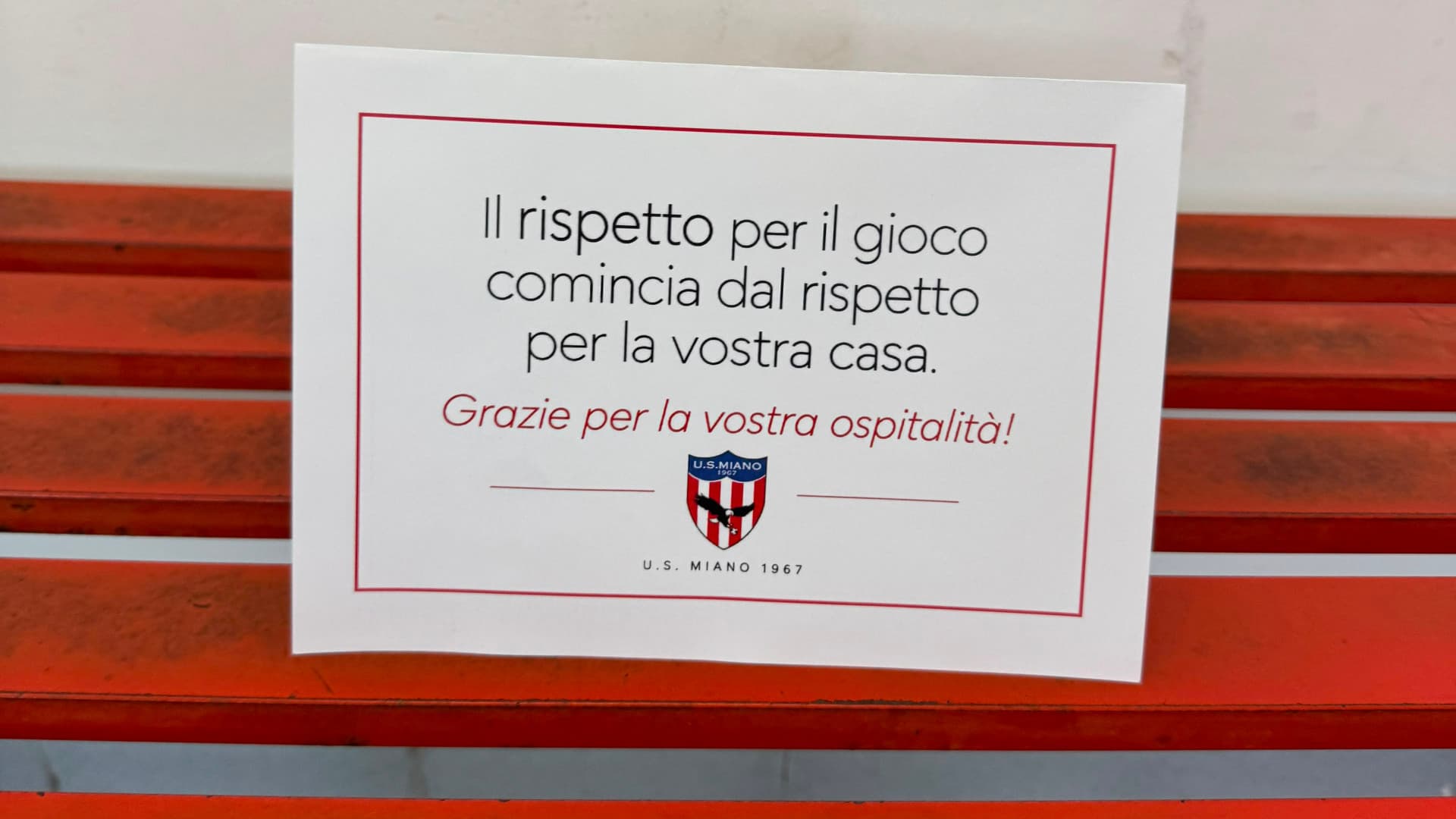 Il Miano perde la partita, ma vince la lezione di civiltà: spogliatoio pulito e un messaggio che vale più di tre punti
