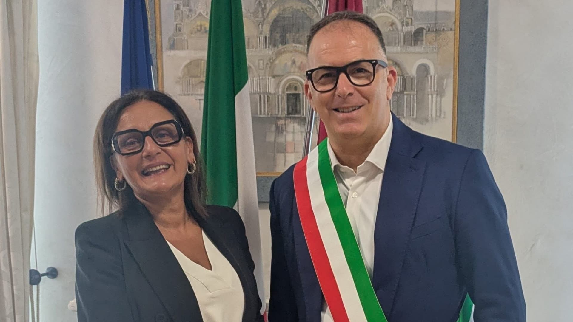 Fabiola Candelori con il sindaco
